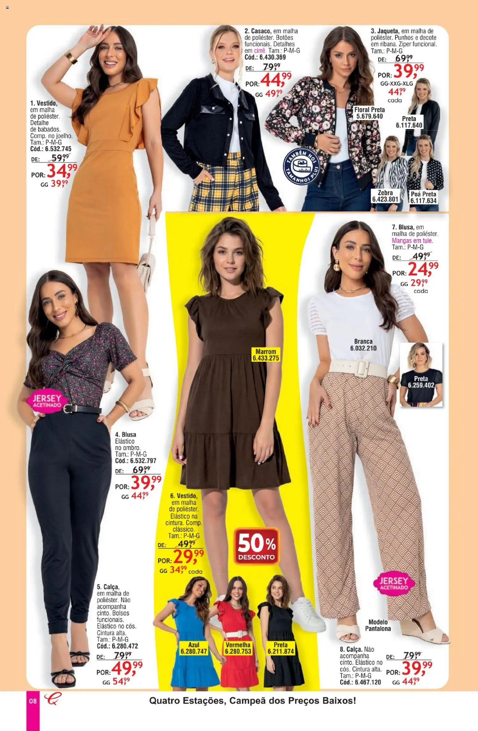 Quatro Estações Folheto - válido de 01.05.2026 | Página: 4 | Produtos: Poá, Blusa, Mangas
