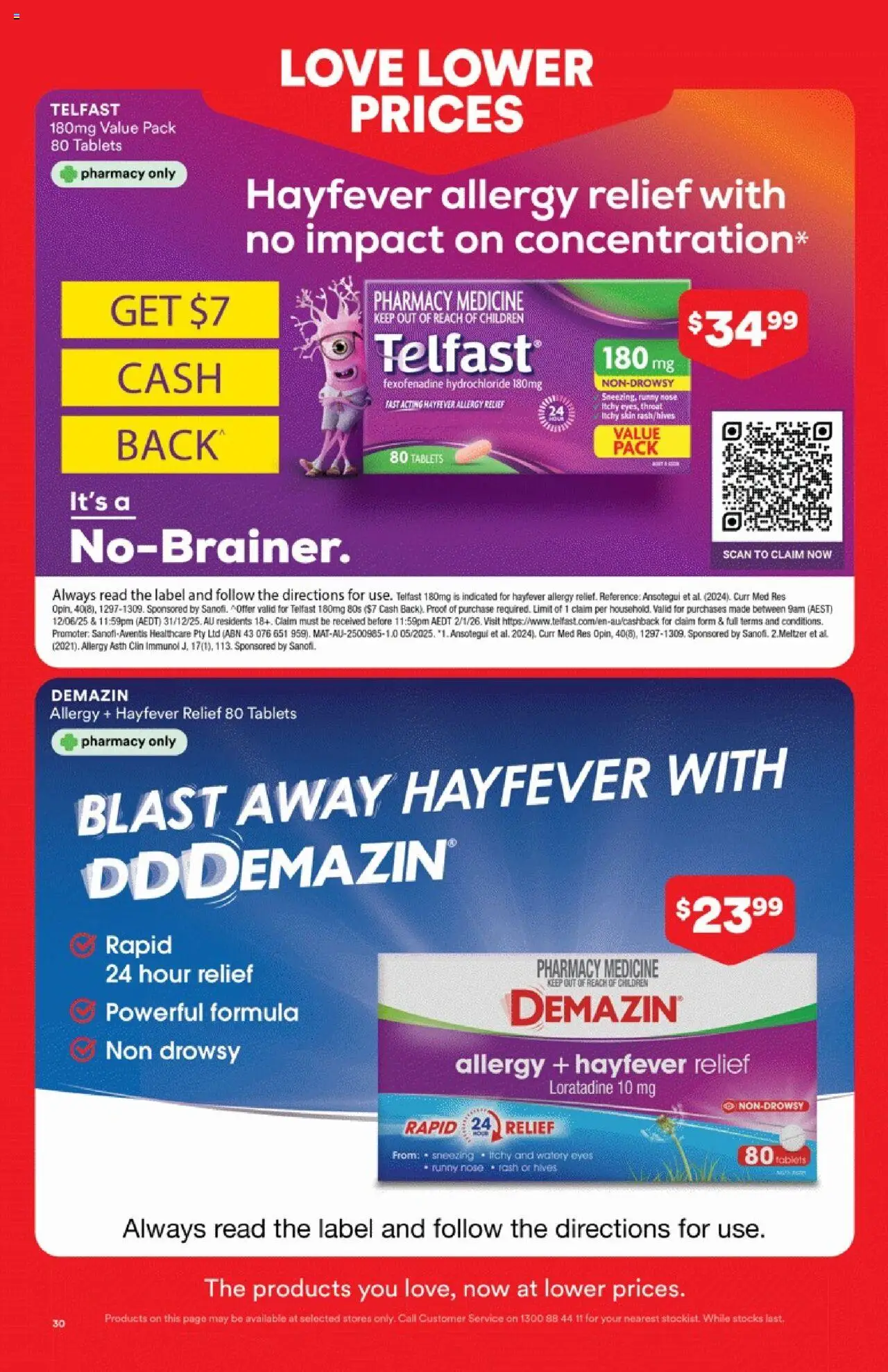 Priceline Pharmacy catalogue - valid from 14.08.2025 | Page: 30 | Products: Runny nose, Tablets, Allergy