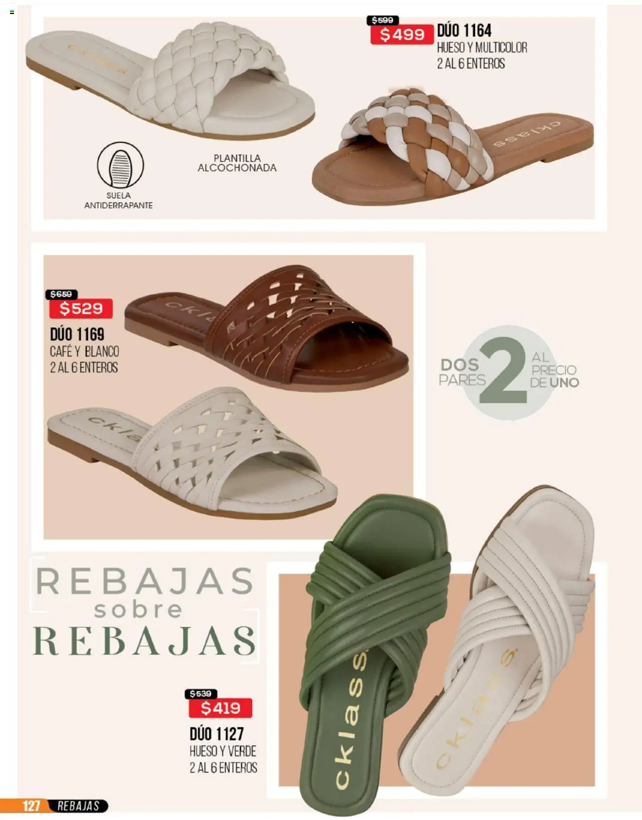 Nuevas ofertas de Cklass válidas en toda la República Mexicana desde el 23.06.2025. ¡Encuentra las mejores ofertas en Cklass catálogo Rebajas Sobre Calzado! | Página: 128 | Productos: Café, Sobre