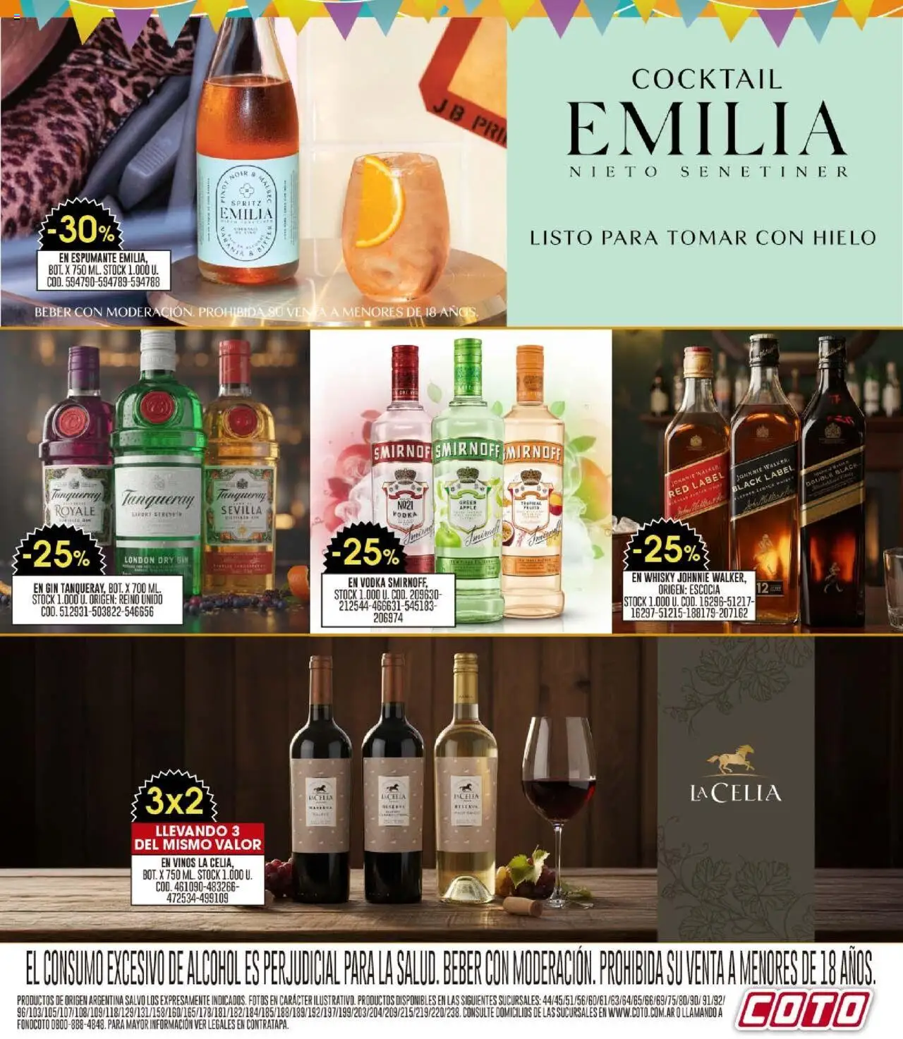 Coto - Ofertas │ válido desde el 13.10.2025 | Página: 8 | Productos: Vodka, Whisky, Gin