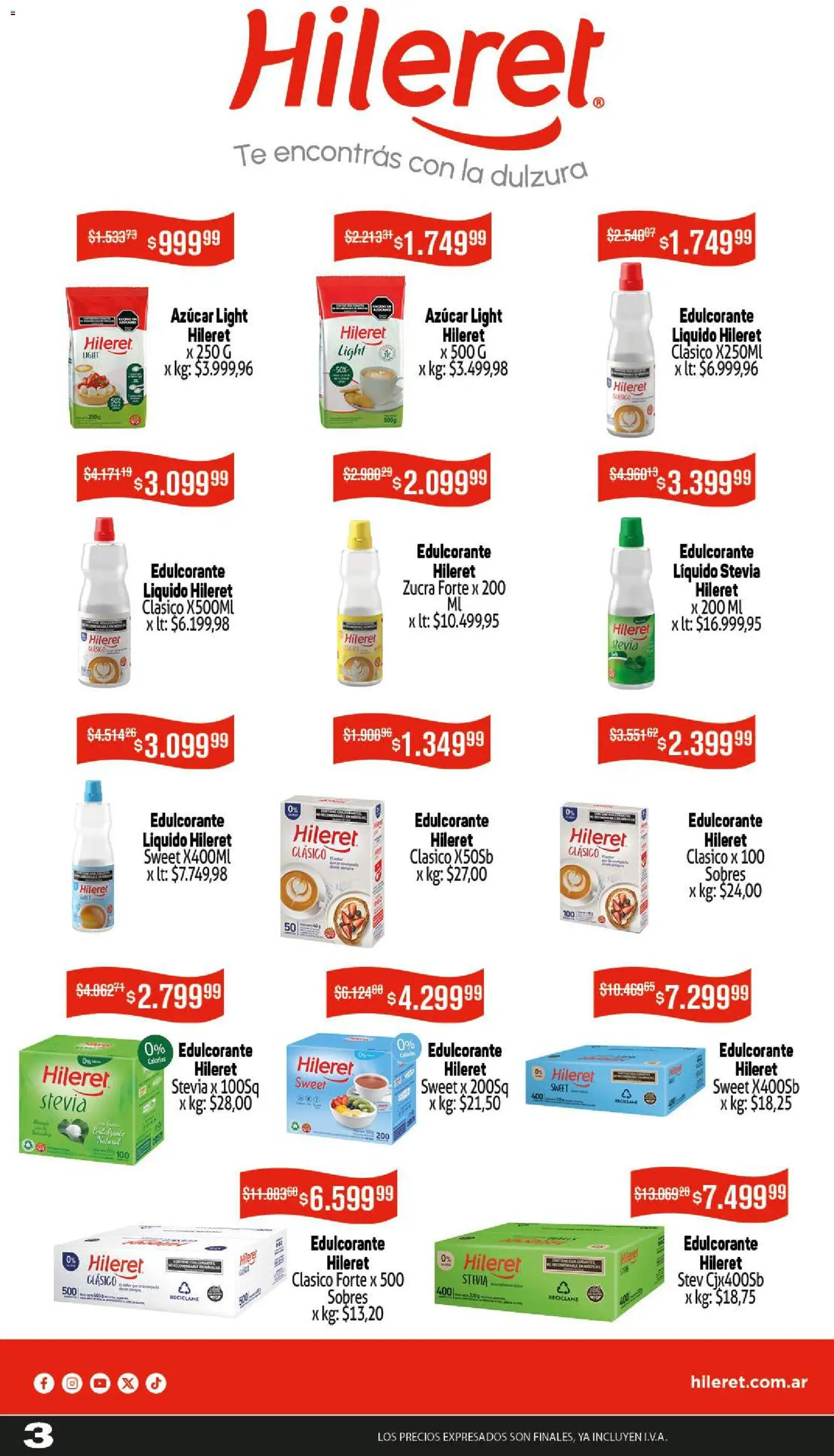 Makro ofertas │ válido desde el 08.01.2026 | Página: 3 | Productos: Azucar, Edulcorante, Té