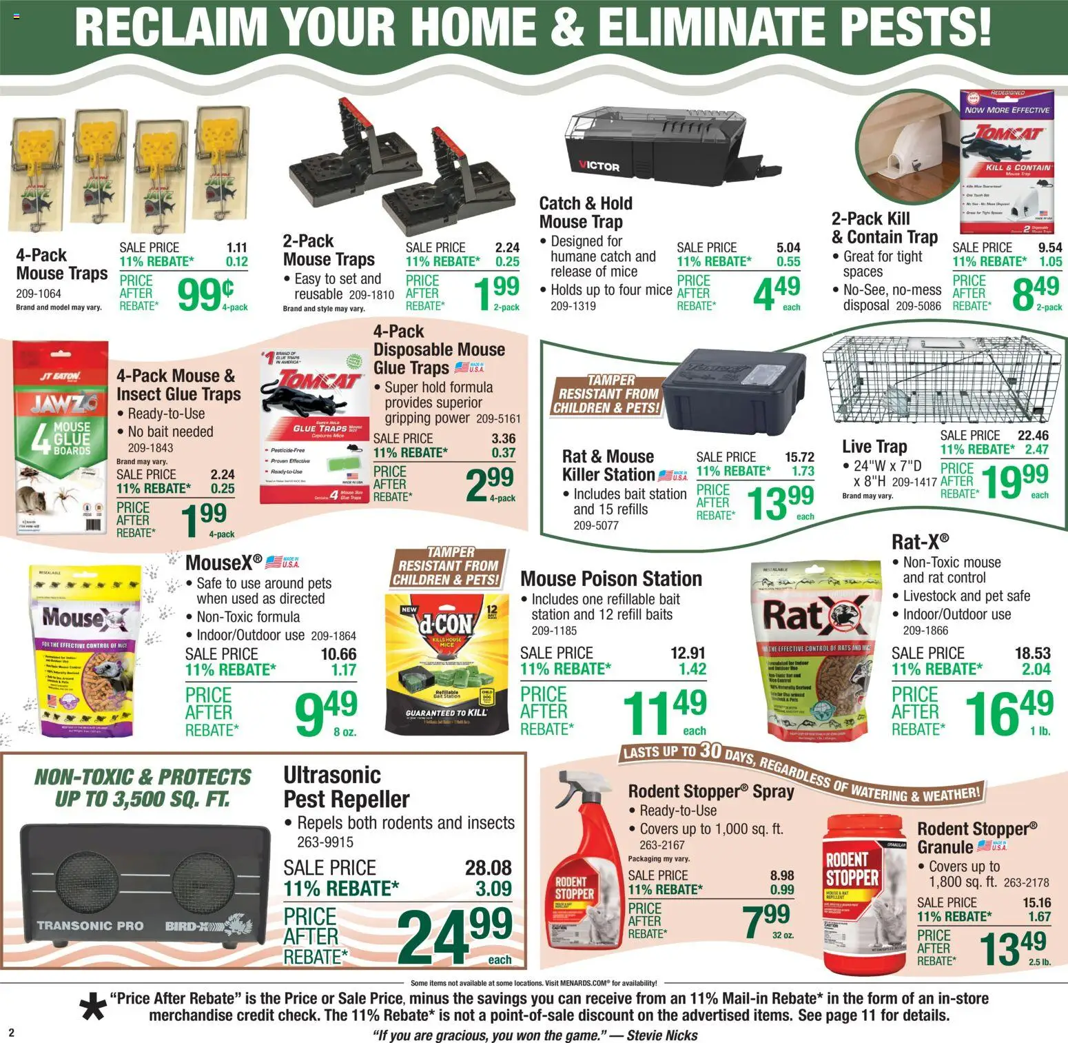 Menards Weekly Ad - valid from 22.10.2025 | Page: 4 | Products: Safe, Tamper, Mouse, Bait