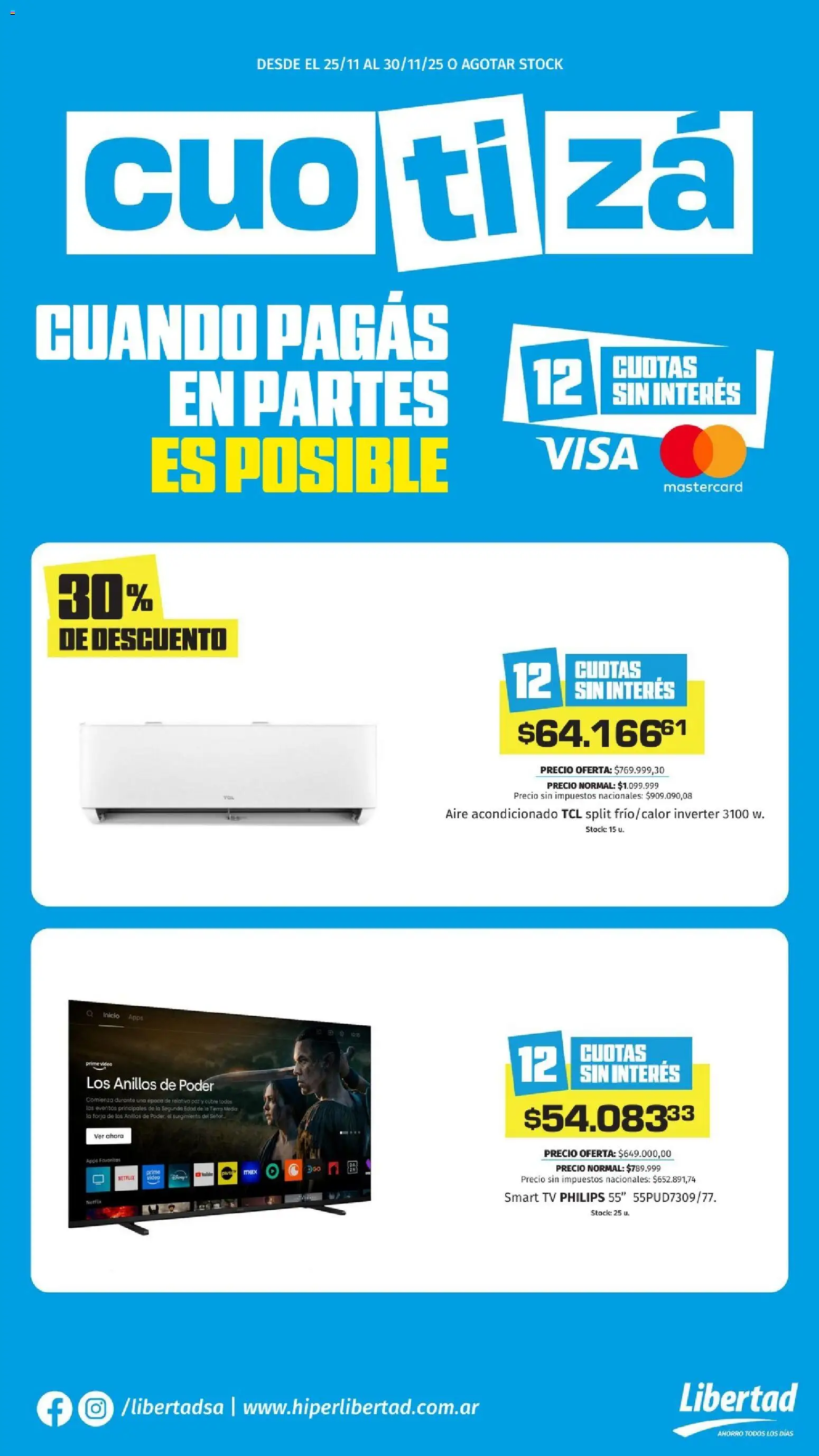 Hipermercado Libertad - Cutizá Septiembre │ válido desde el 25.11.2025 | Página: 1 | Productos: Aire acondicionado