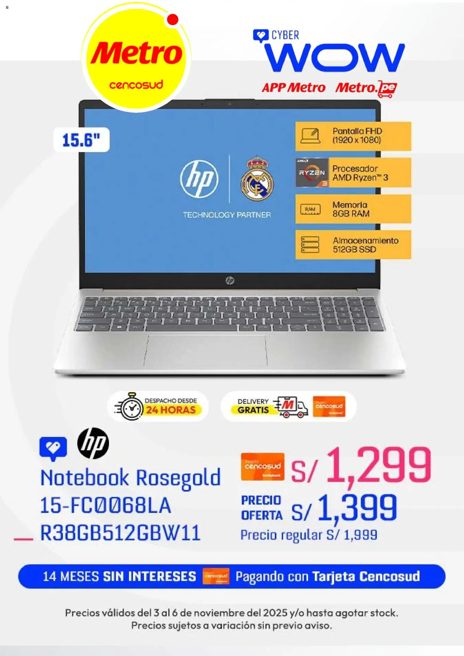 Catálogo Metro válido desde 03.11.2025 | Página: 5 | Productos: Notebook