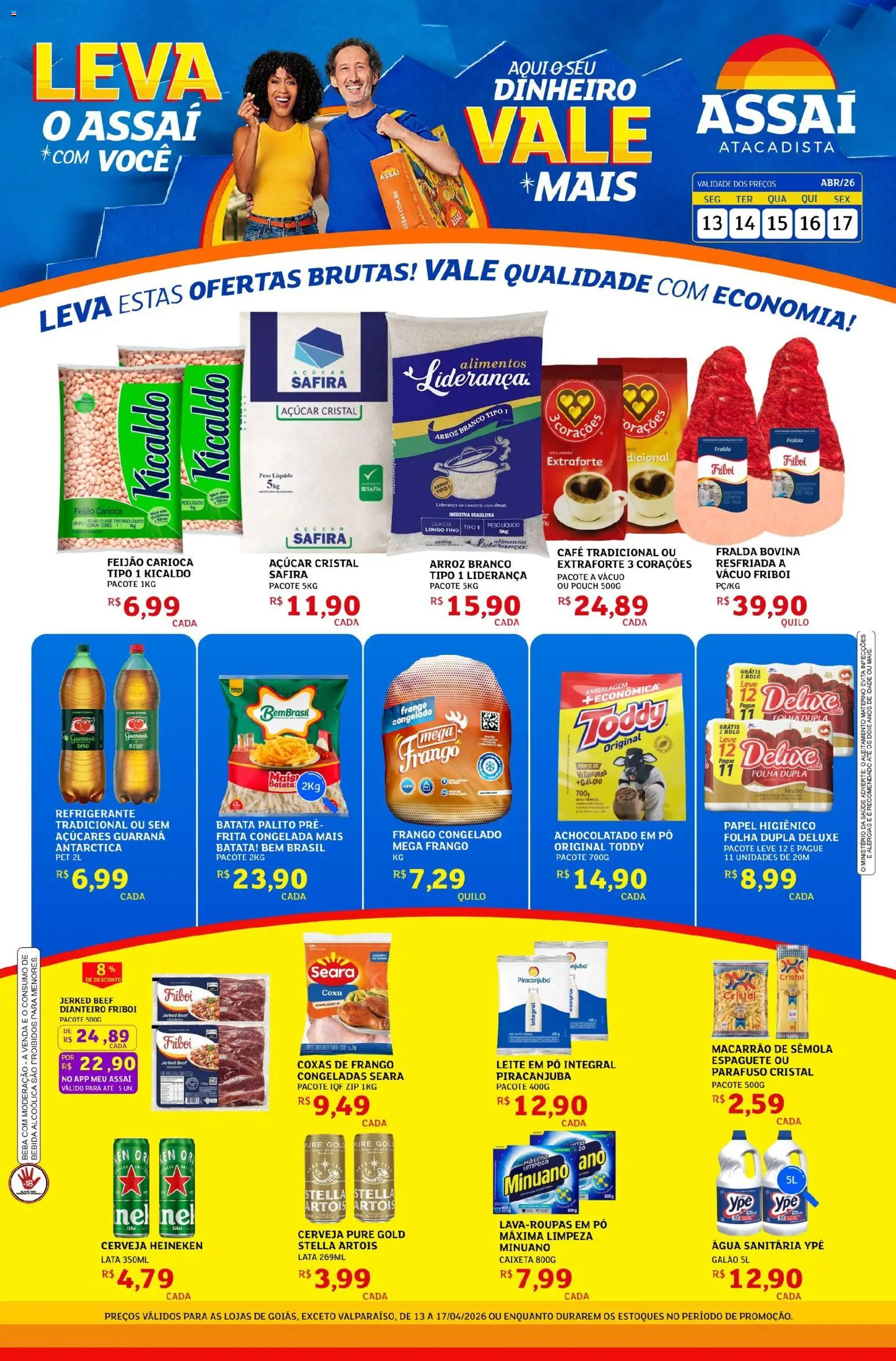 Assaí Atacadista Folheto - válido de 13.04.2026 | Página: 1 | Produtos: Achocolatado, Arroz, Bebida, Açúcar