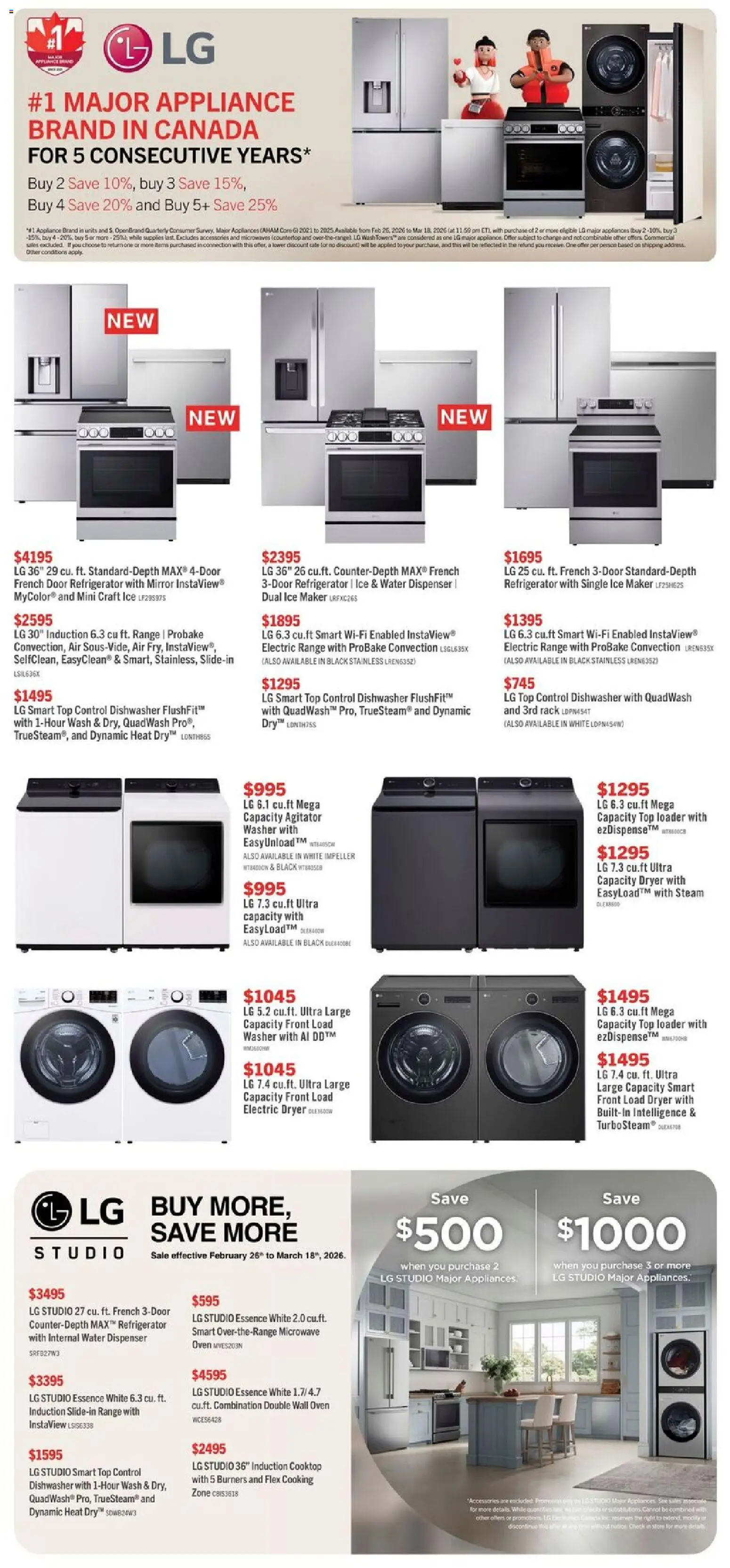 The Brick flyer valid from 06.03.2026 | Page: 17 | Products: Refrigerator, Dryer, Dishwasher, Mirror