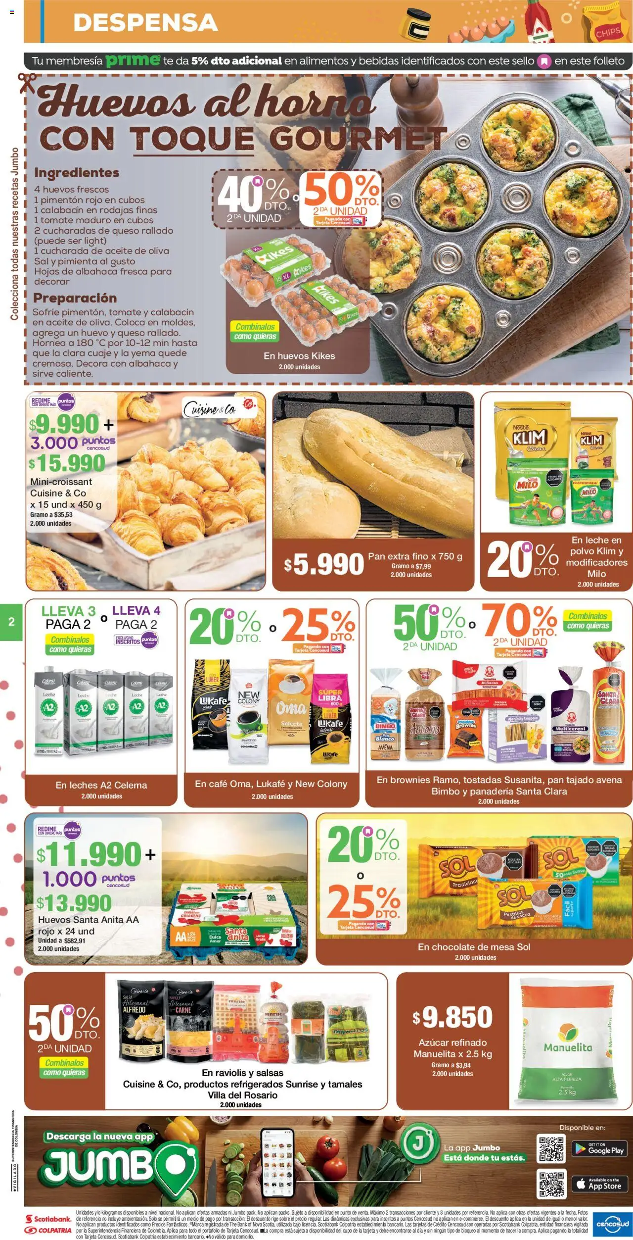 Jumbo revista - valida desde el 19.09.2025 | Página: 2 | Productos: Chocolate de mesa, Leche, Pan, Chocolate