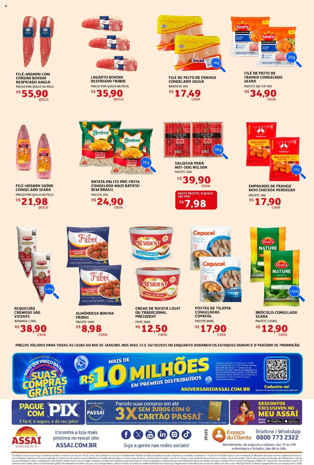 Assaí Atacadista Folheto - válido de 15.10.2025 | Página: 2 | Produtos: Pneus, Base, Bebida, Telefone