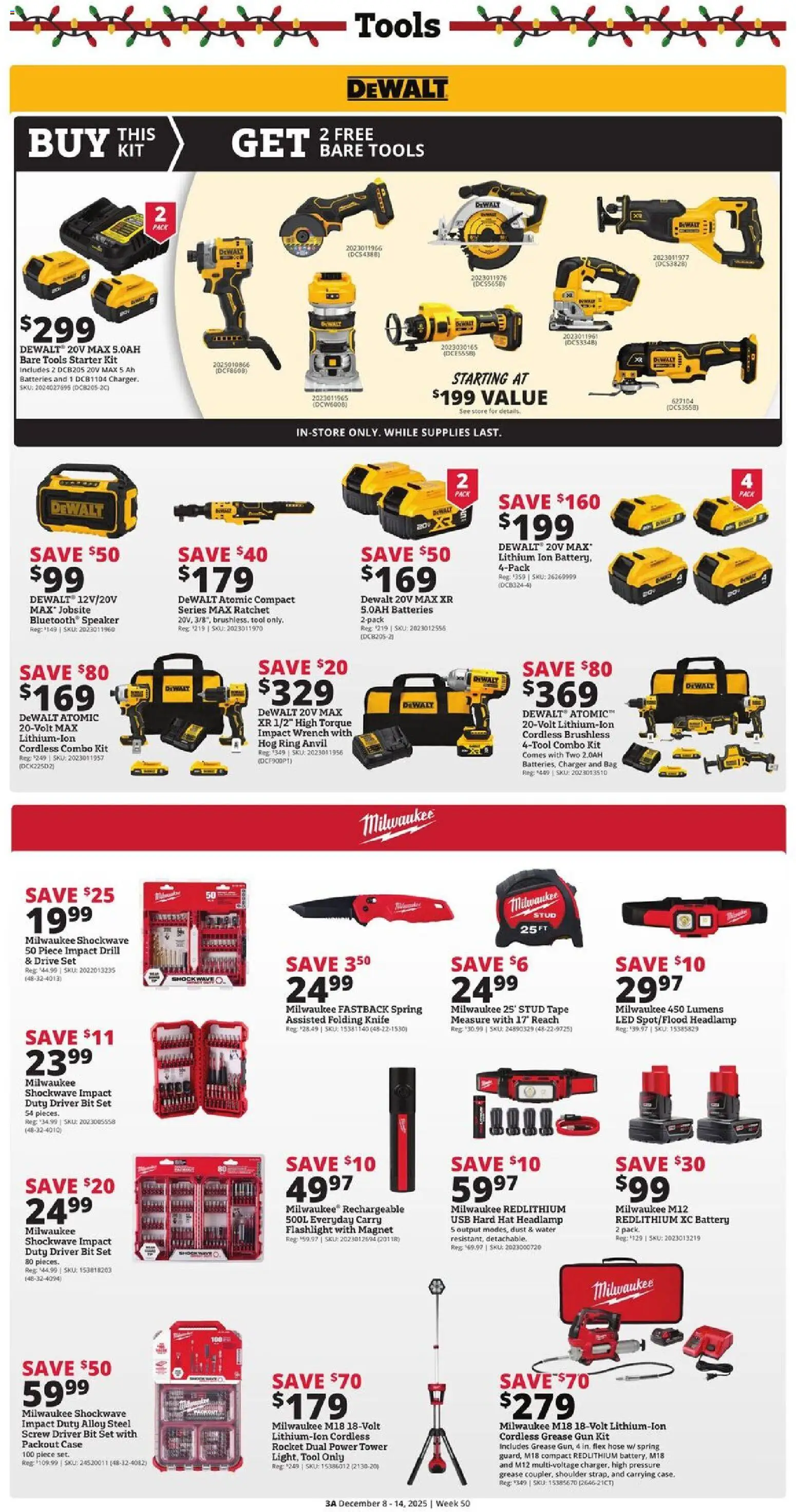 Rural King Weekly Ad - valid from 08.12.2025 | Page: 3 | Products: Wrench, Ratchet, Charger, Bag