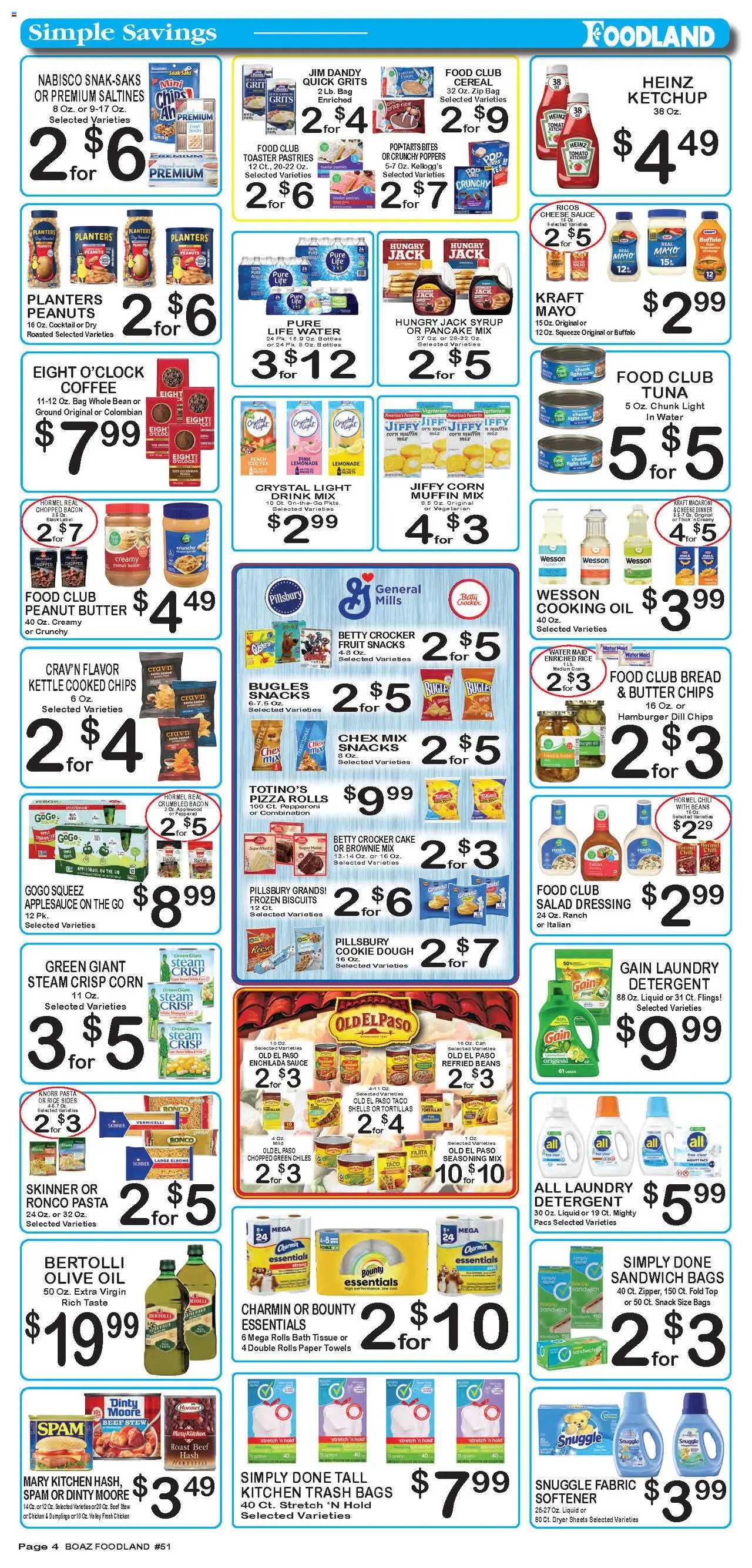 Foodland Weekly Ad - valid from 09.09.2025 | Page: 4 | Products: Toaster, Pizza, Water, Dryer