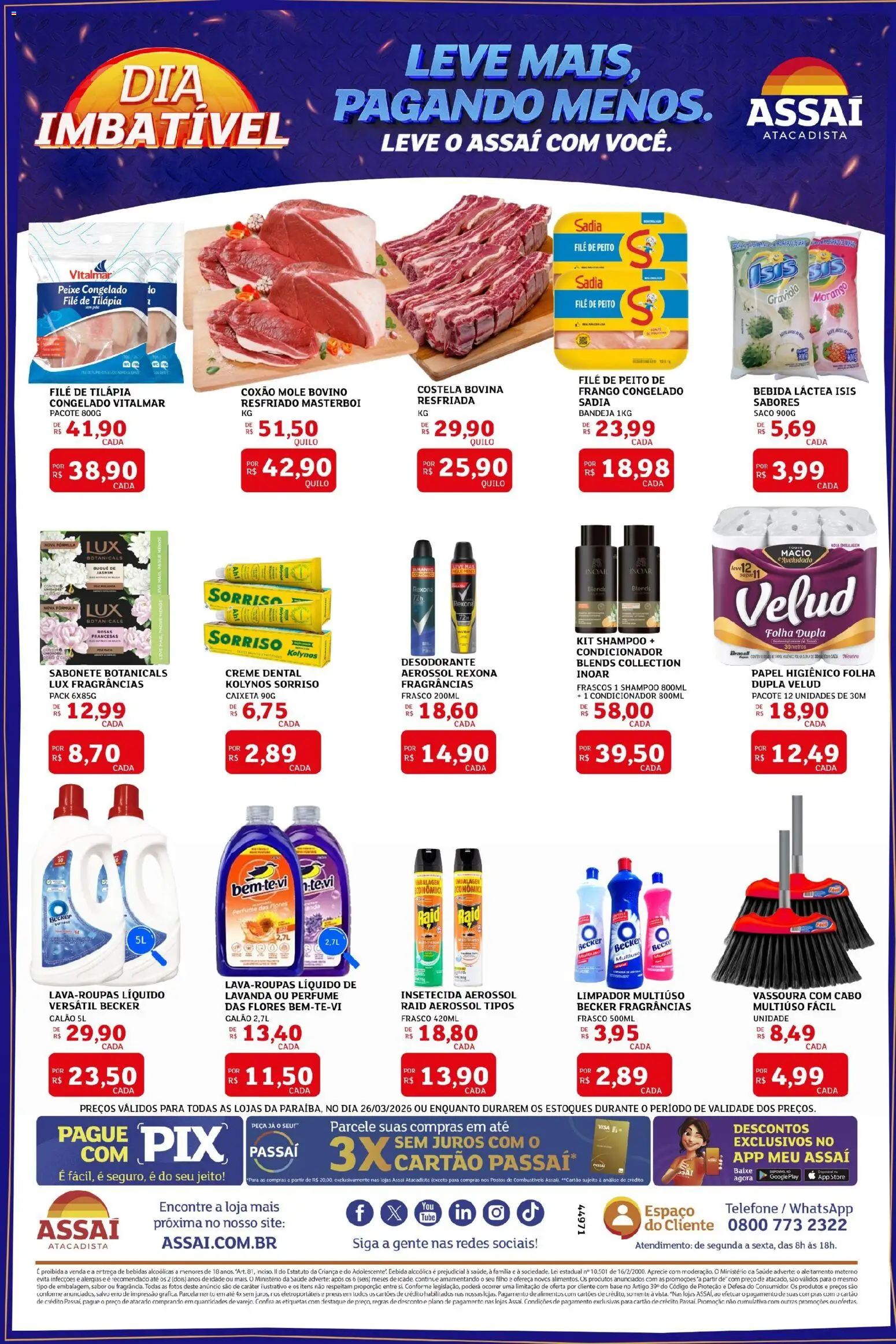 Assaí Atacadista Folheto - válido de 26.03.2026 | Página: 2 | Produtos: Shampoo, Perfume, Sabonete, Rexona