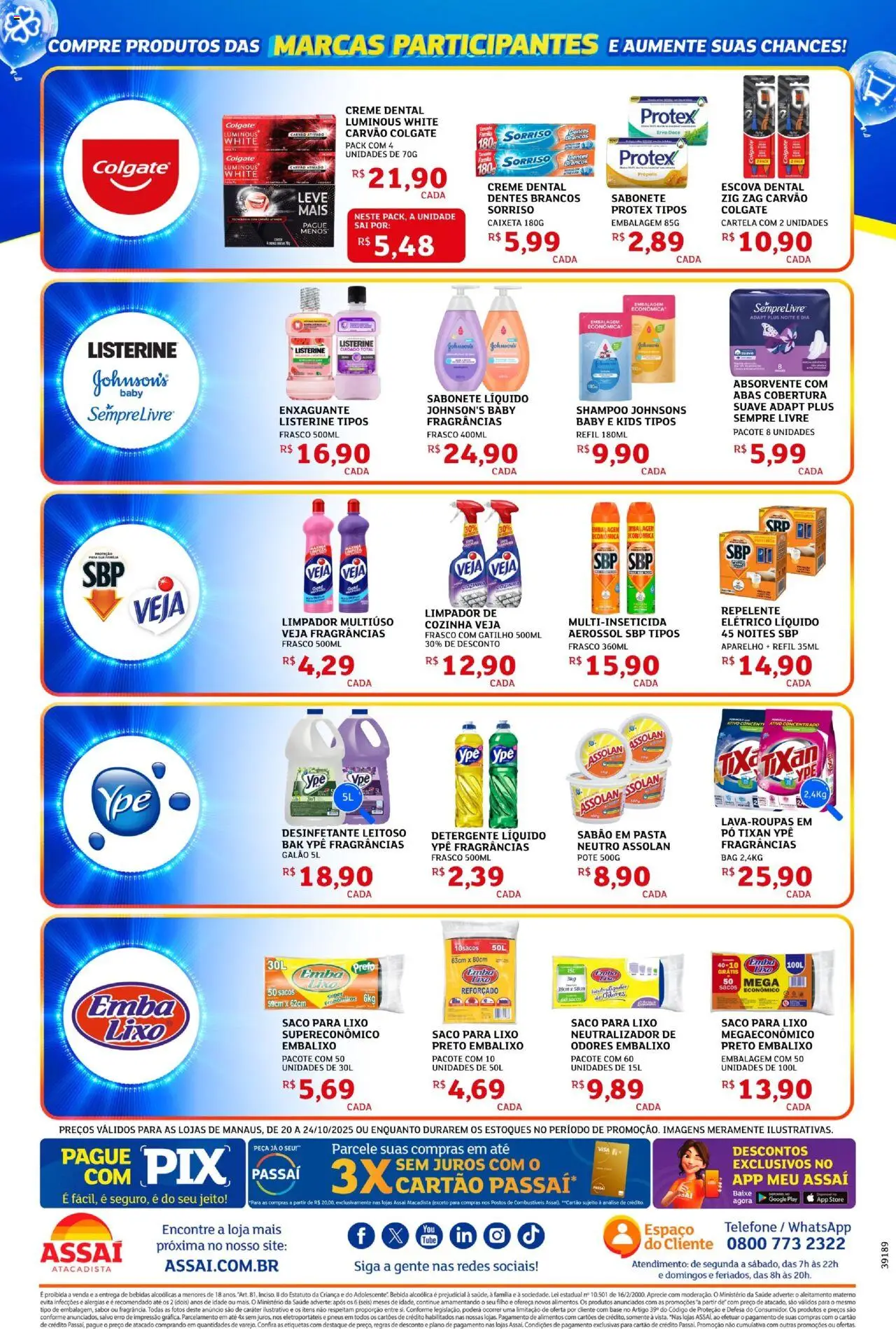 Assaí Atacadista Folheto - válido de 20.10.2025 | Página: 6 | Produtos: Shampoo, Limpador multiuso, Pasta, Própolis