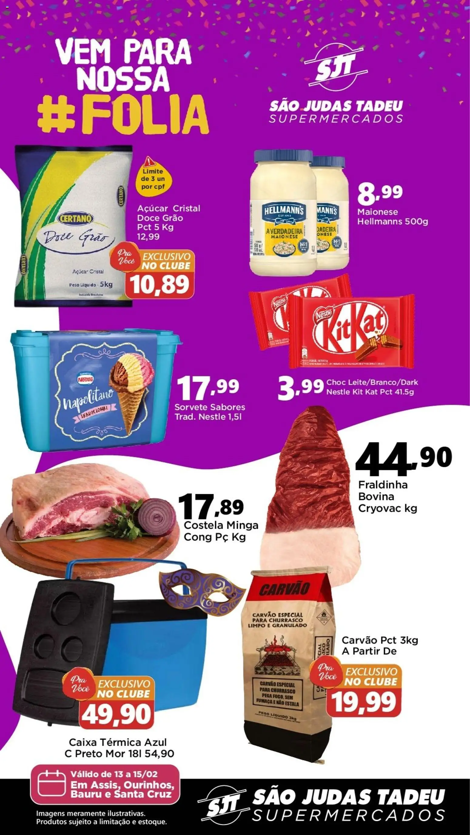 São Judas Tadeu Folheto - válido de 13.02.2026 | Página: 1 | Produtos: Kit Kat, Sorvete, Açúcar, PC