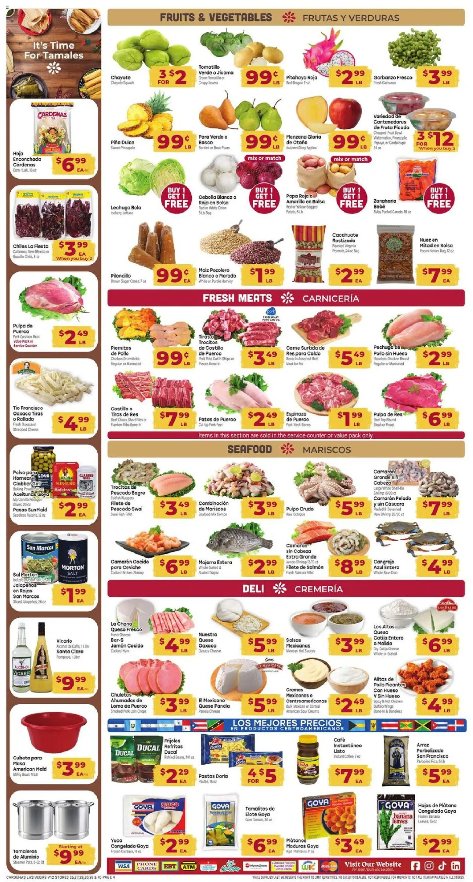 Cardenas Weekly Ad - NV - valid from 26.12.2025 | Page: 4 | Products: Lettuce, Squash, Cheese, Fruits