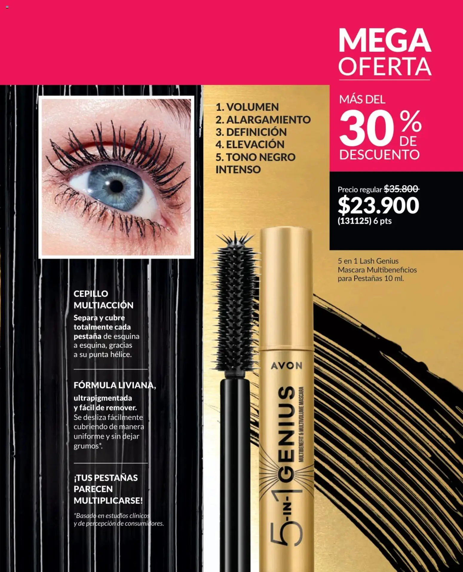 Avon revista - valida desde el 25.02.2026 | Página: 34 | Productos: Cepillo, Máscara