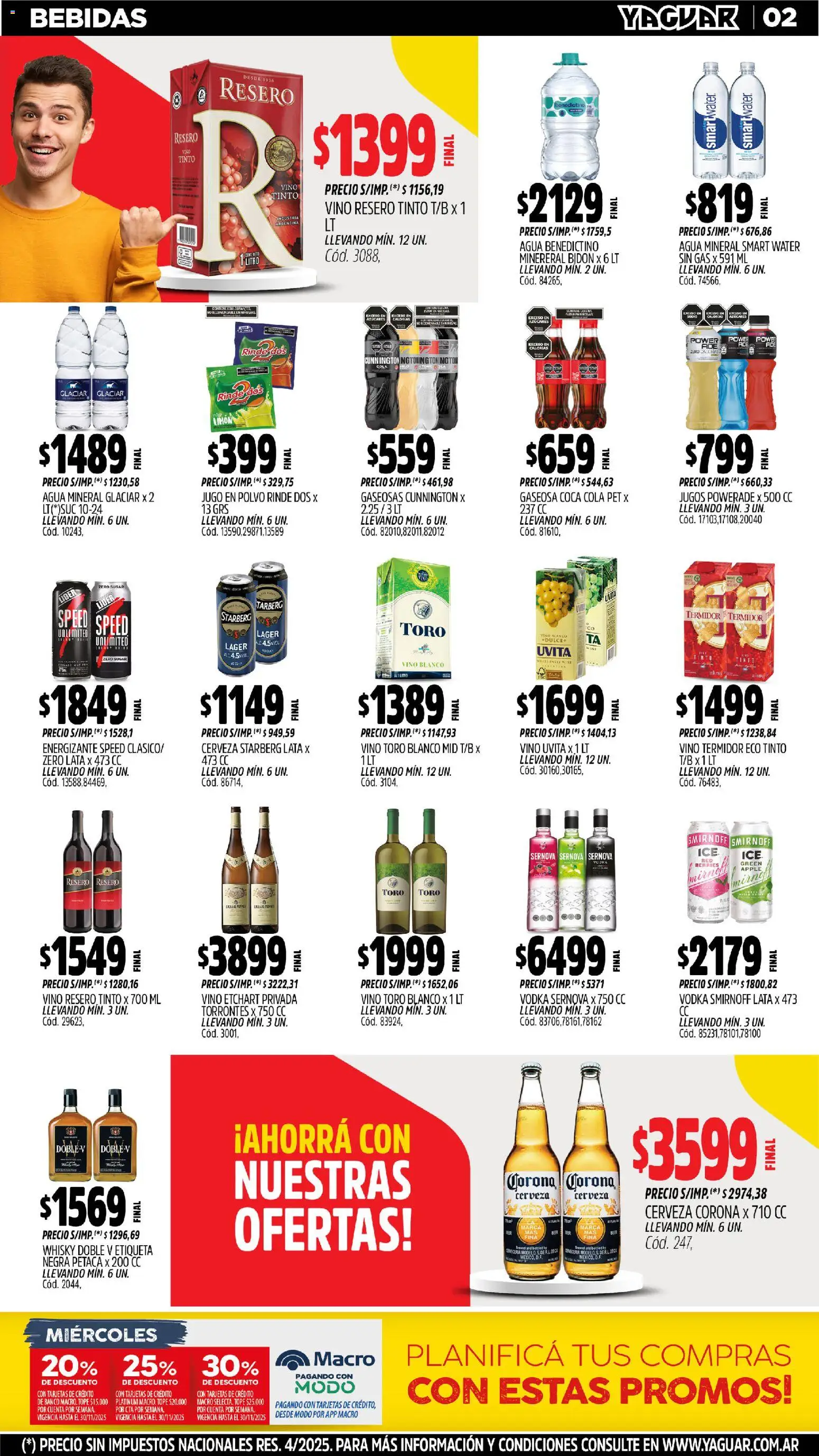 Yaguar - Tigre │ válido desde el 17.11.2025 | Página: 2 | Productos: Banco, Polvo, Gaseosa, Limón