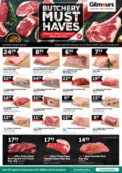Gilmours  Butchery Must Haves preview  - valid from 09.02.2026