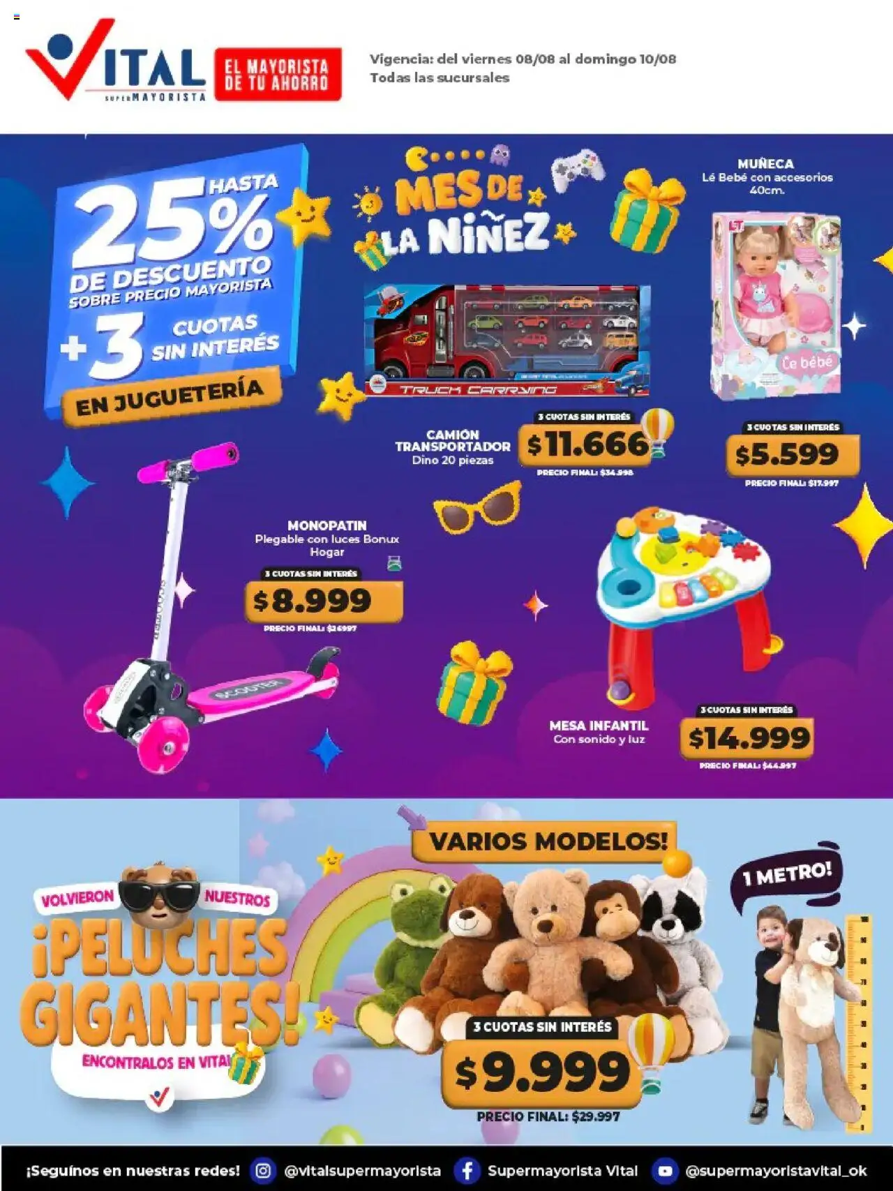 Vital - Ofertas fin de semana - Nonfood - Santa Fe │ válido desde el 08.08.2025 | Página: 2 | Productos: Monopatin, Sobre, Mesa
