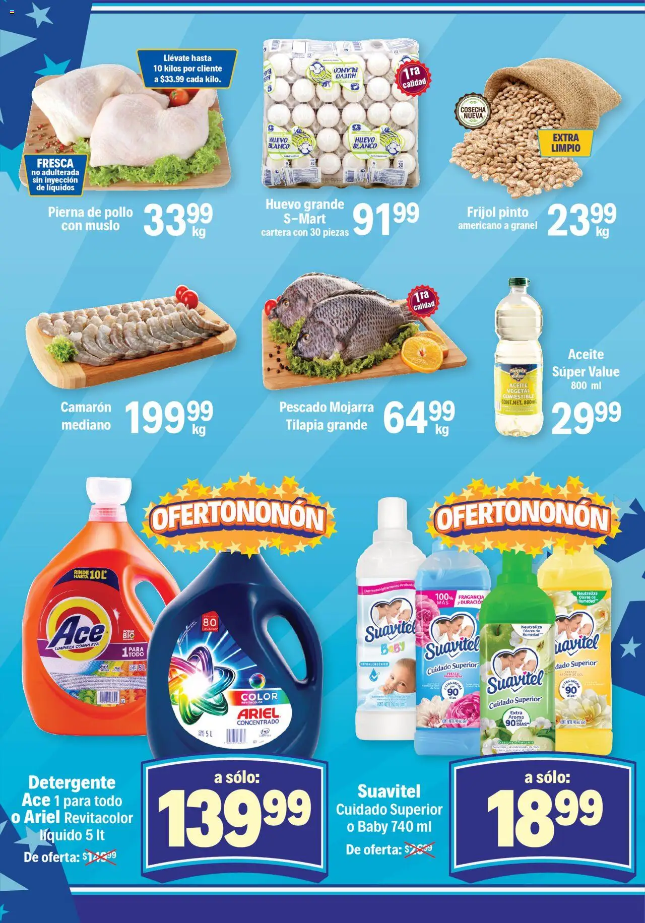 Nuevas ofertas de S-Mart válidas en toda la República Mexicana desde el 03.10.2025. ¡Encuentra las mejores ofertas en S-Mart - Folleto! | Página: 3 | Productos: Detergente, Huevo, Aceite, Fragancia