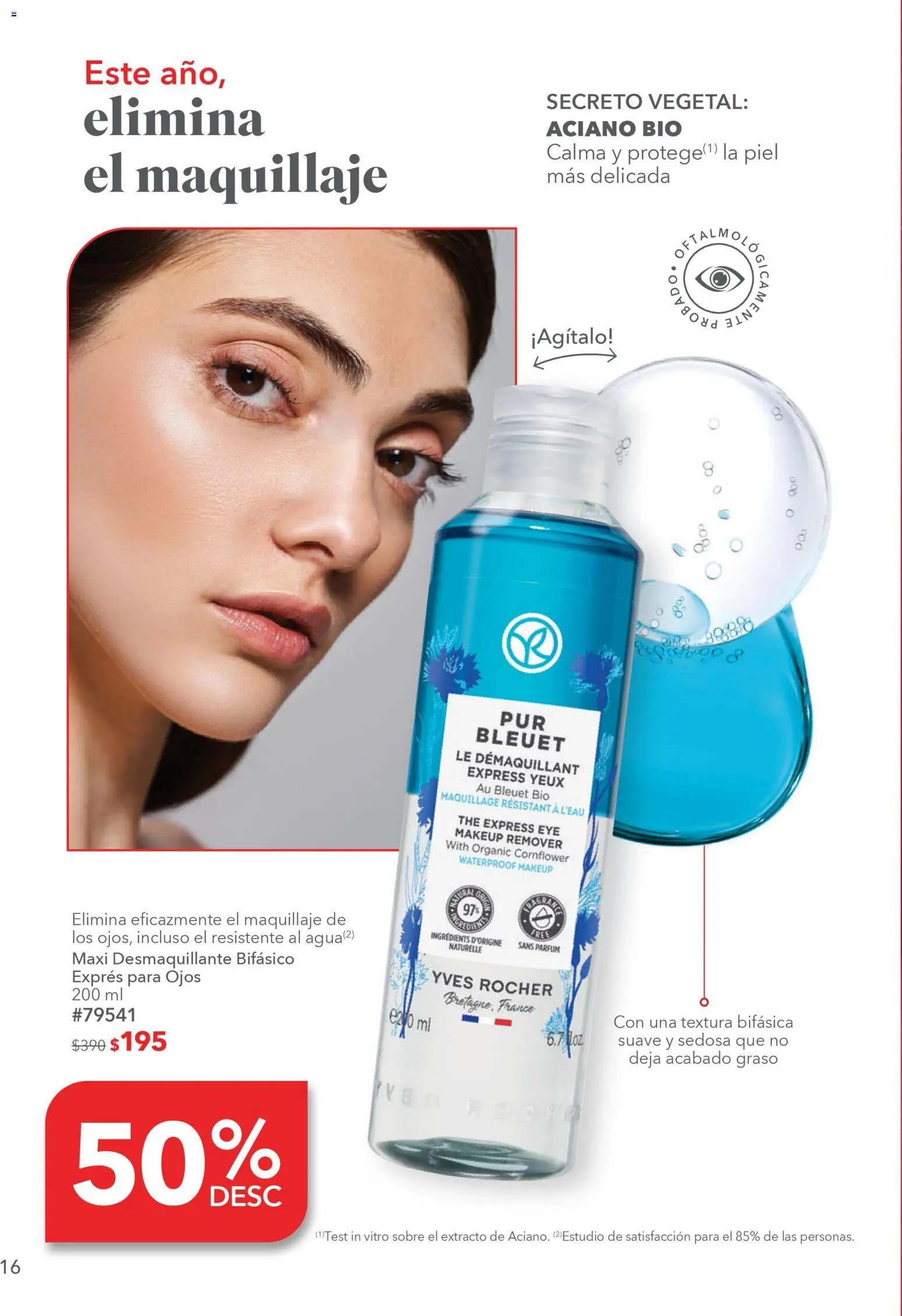 Nuevas ofertas de Yves Rocher válidas en toda la República Mexicana desde el 30.12.2025. ¡Encuentra las mejores ofertas en Yves Rocher campaña 1 2026! | Página: 16 | Productos: Desmaquillante, Maquillaje, Sobre