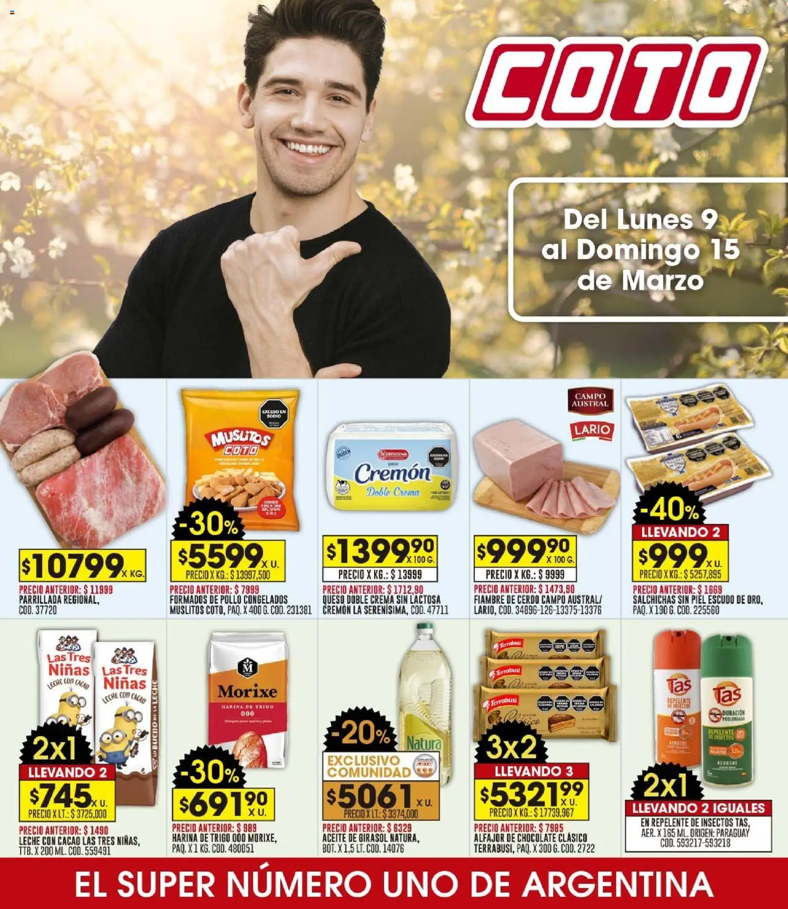 Coto ofertas │ válido desde el 09.03.2026 | Página: 1 | Productos: Harina, Aceite, Queso, Chocolate