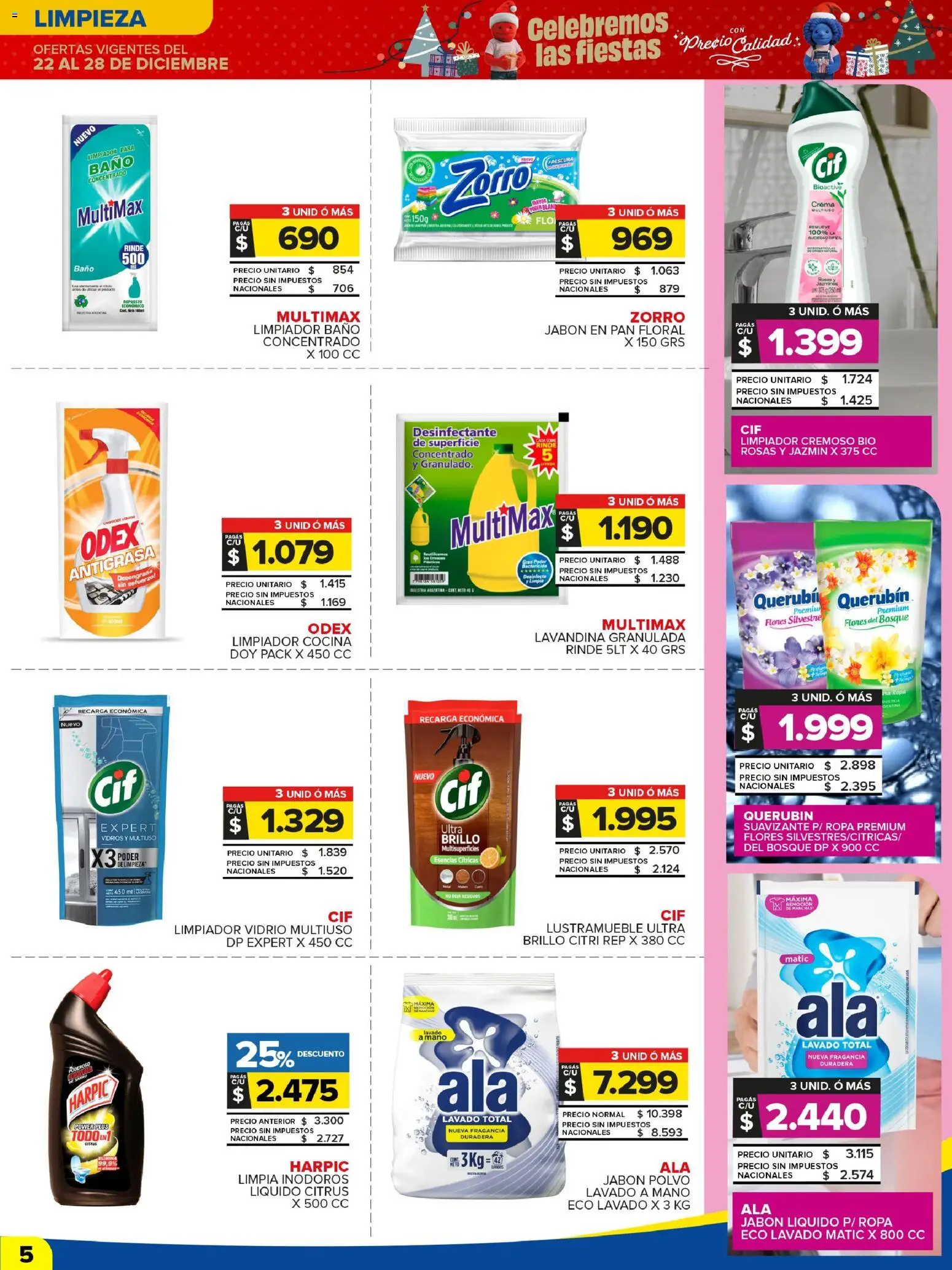 Carrefour Maxi catálogo │ válido desde el 22.12.2025 | Página: 7 | Productos: Baño, Pan, Suavizante, Limpiador