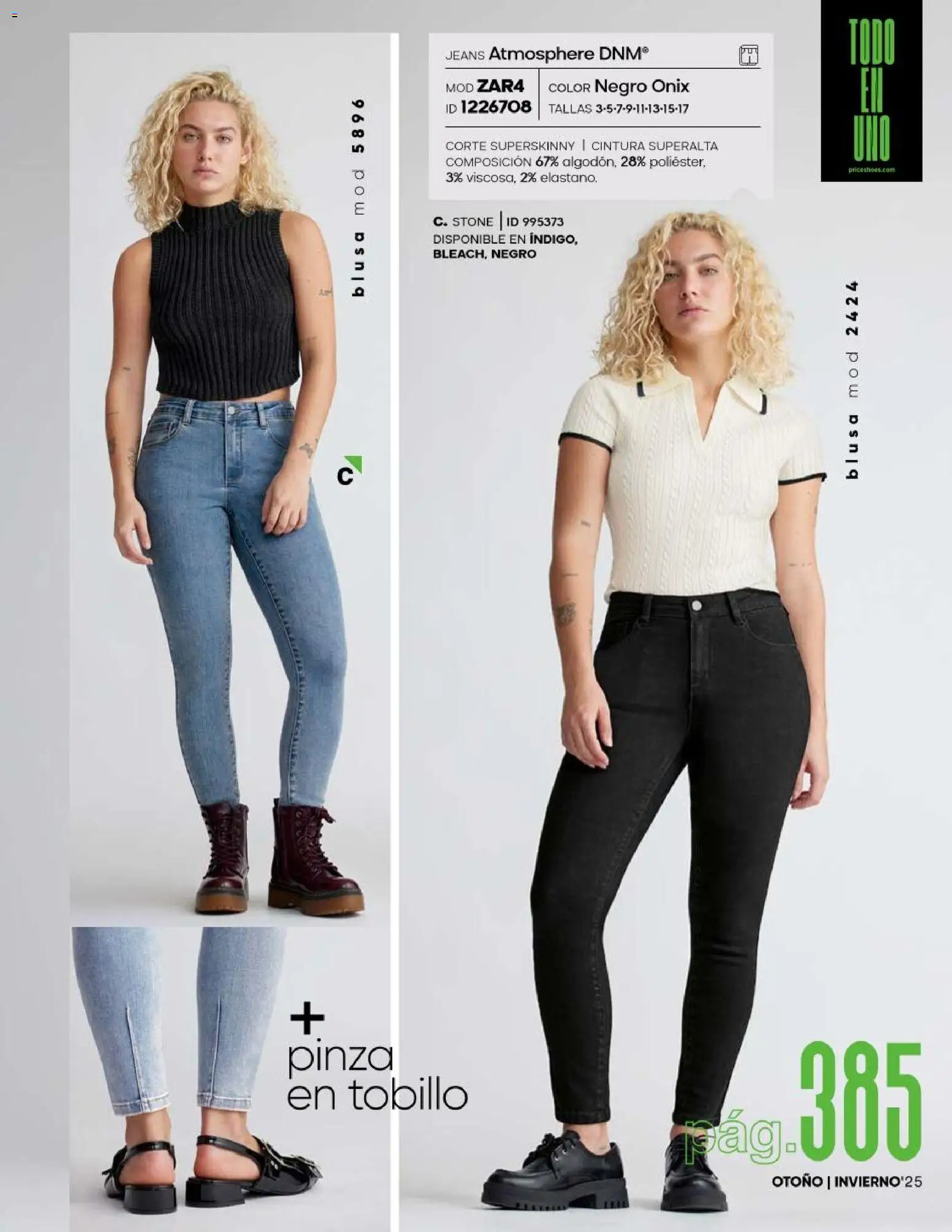 Nuevas ofertas de Price Shoes válidas en toda la República Mexicana desde el 27.10.2025. ¡Encuentra las mejores ofertas en Price Shoes catálogo Todo en uno! | Página: 385 | Productos: Blusa, Pinza