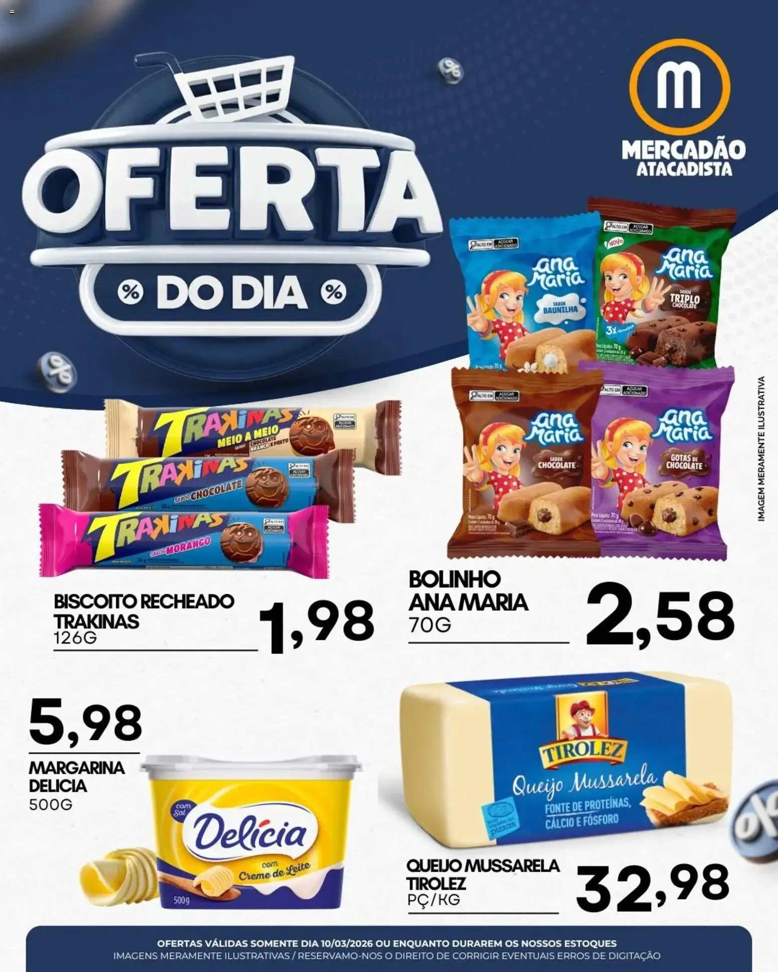 Mercadão Atacadista Folheto - válido de 10.03.2026 | Página: 1 | Produtos: Biscoito, Queijo, Creme, Biscoito recheado