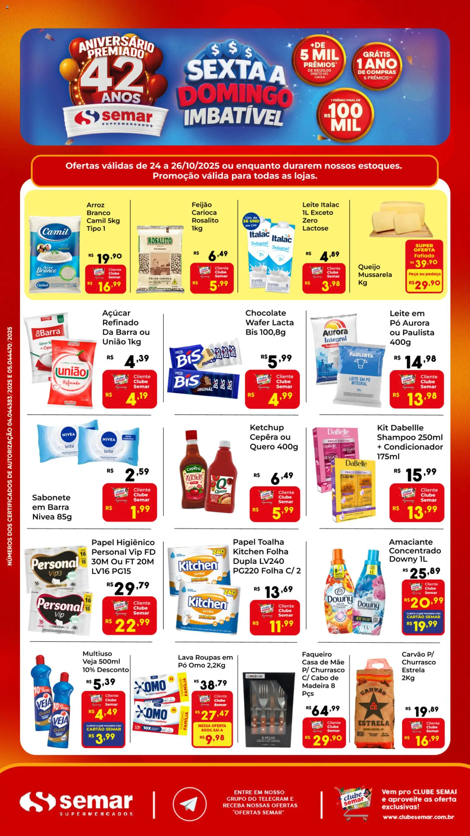 Semar Supermercado Folheto - válido de 24.10.2025 | Página: 2 | Produtos: Roupas, Ketchup, Papel higiênico, Amaciante