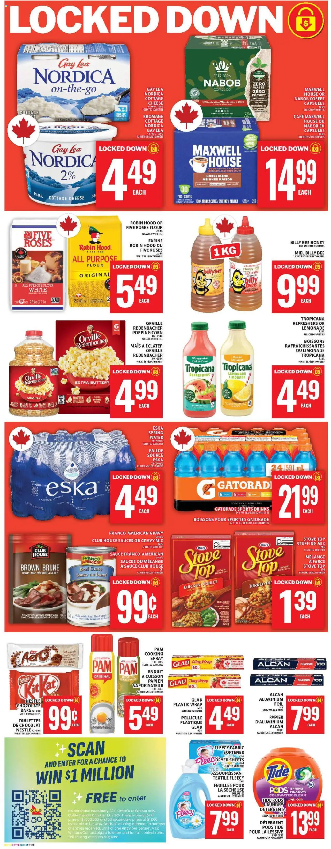Food Basics flyer valid from 18.09.2025 | Page: 14 | Products: Beef, Fabric softener, Oil, Chocolate