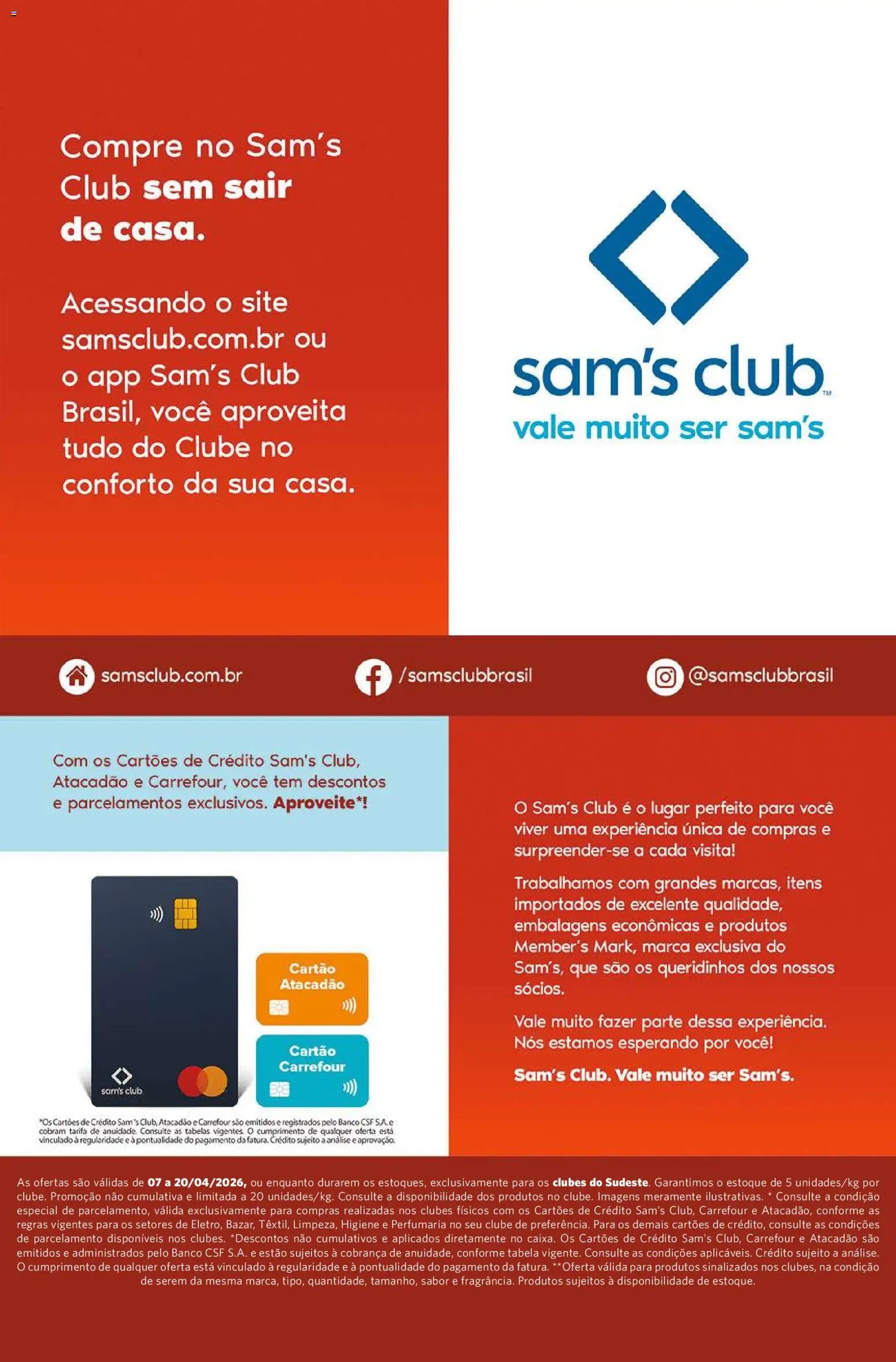 Sam's Club Folheto - válido de 07.04.2026 | Página: 7 | Produtos: Banco