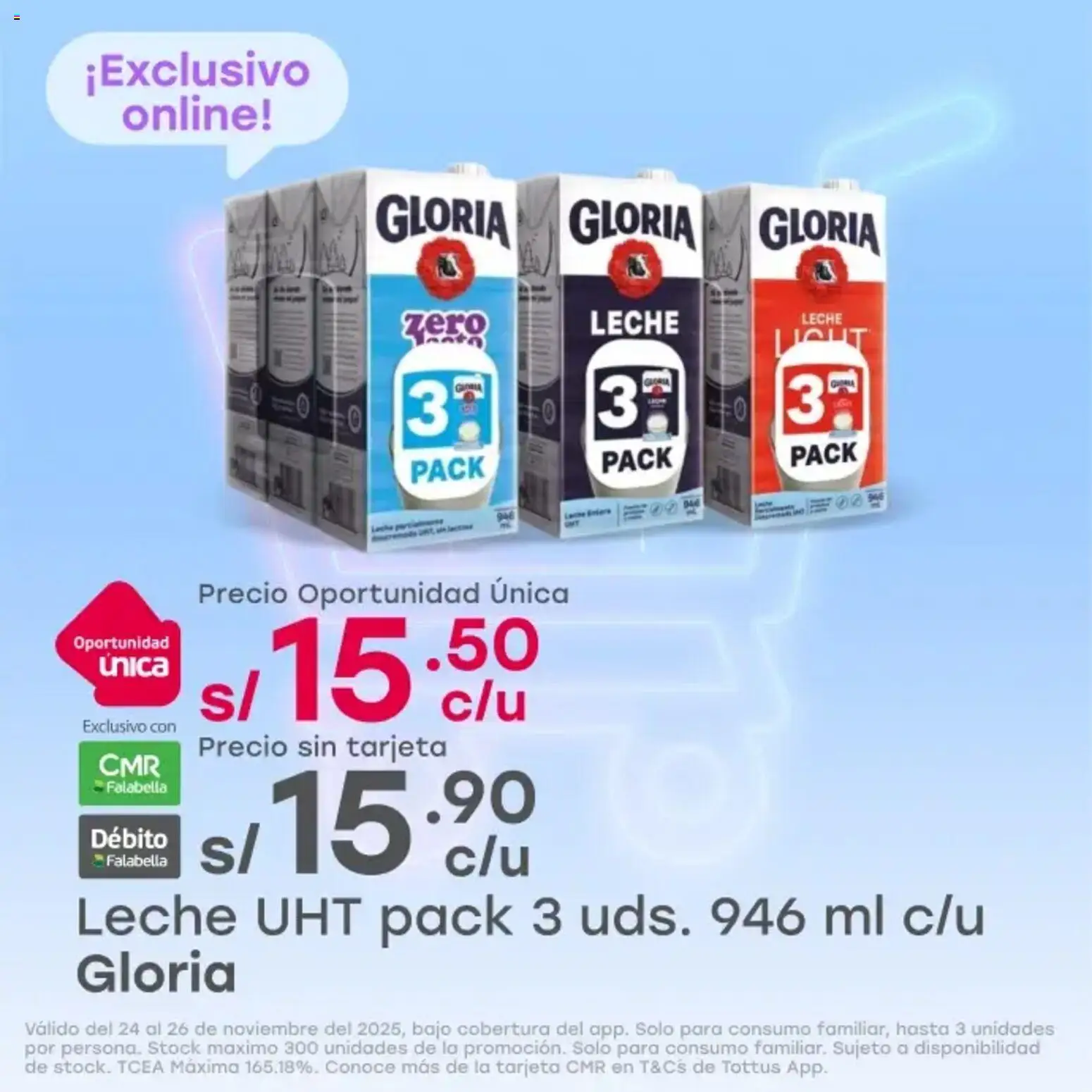 Catálogo Tottus válido desde 24.11.2025 | Página: 2 | Productos: Leche