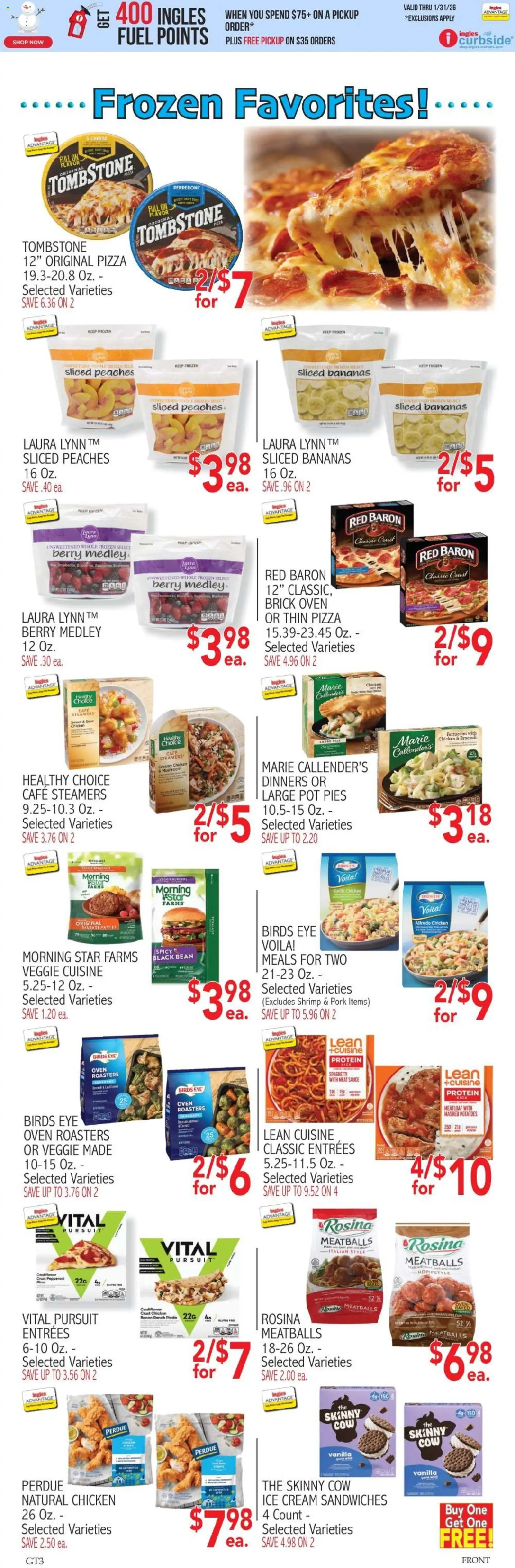Ingles Weekly Ad - valid from 31.12.2025 | Page: 7 | Products: Pizza, Ice cream, Potatoes, Sauce