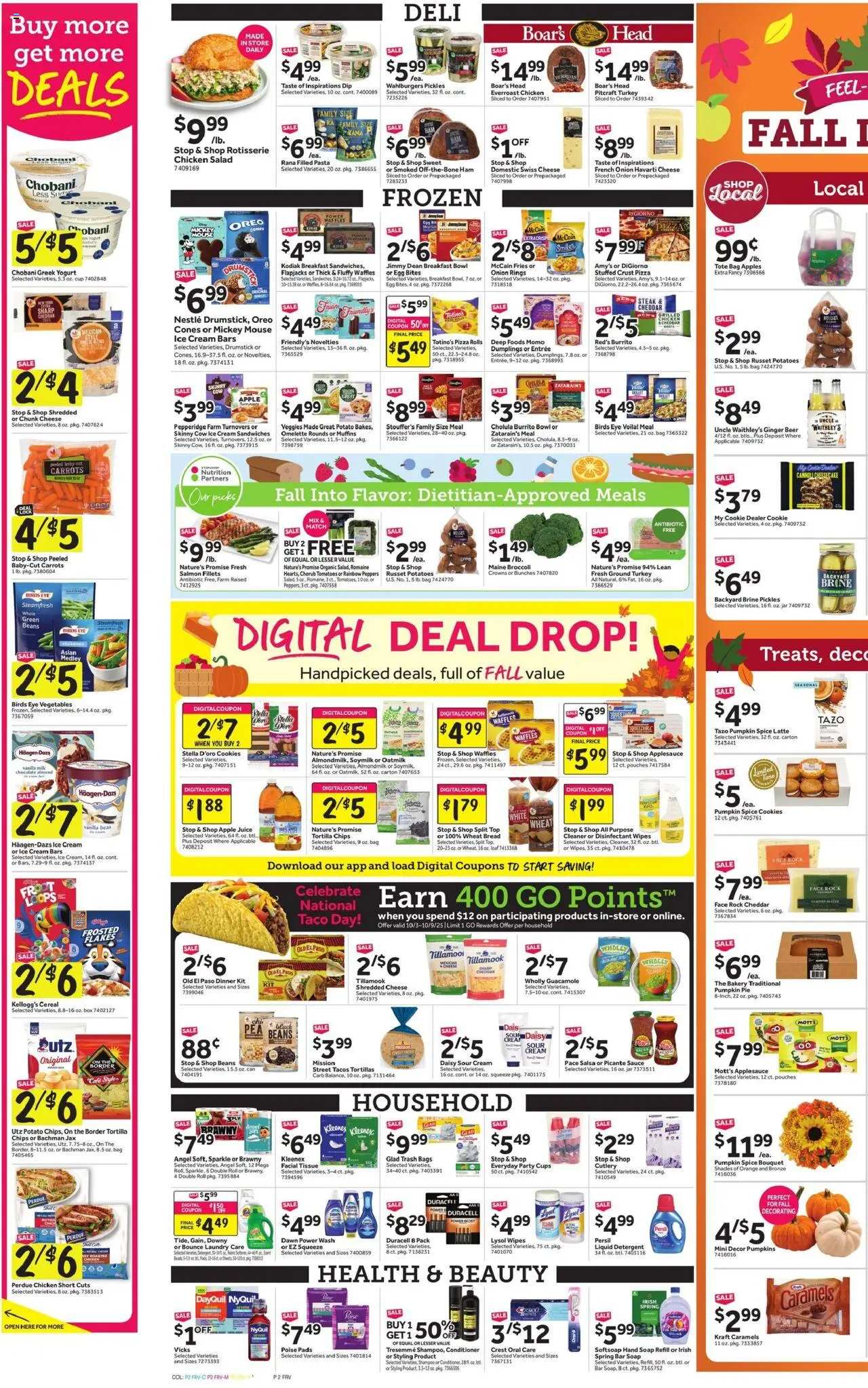 Stop & Shop Weekly Ad - valid from 03.10.2025 | Page: 4 | Products: Chocolate, Soap, Chips, Cream