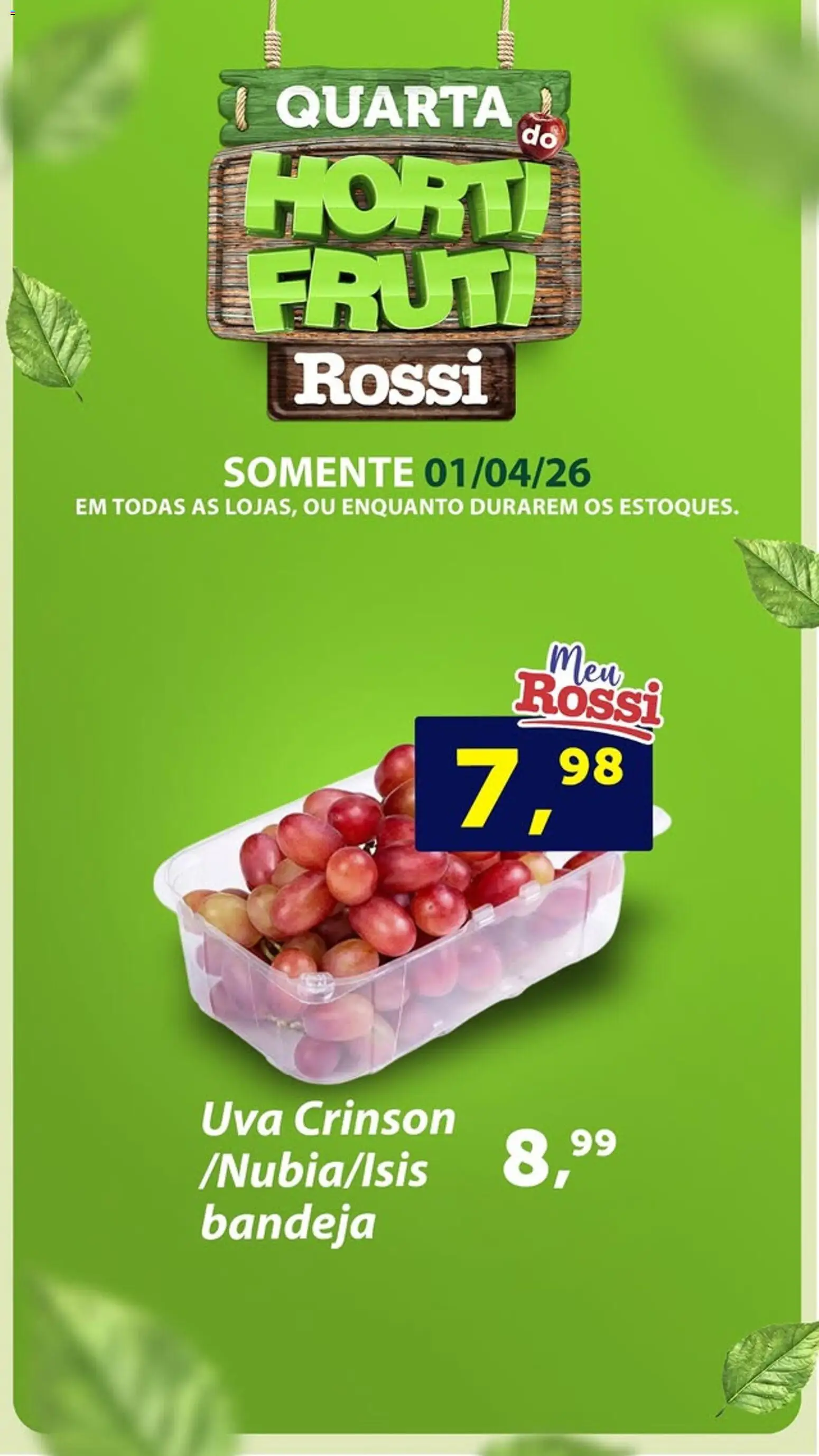 Rossi Supermercados ofertas Hortifruti de 01/04/2026 ? Não perca as melhores promoções! | Brasil