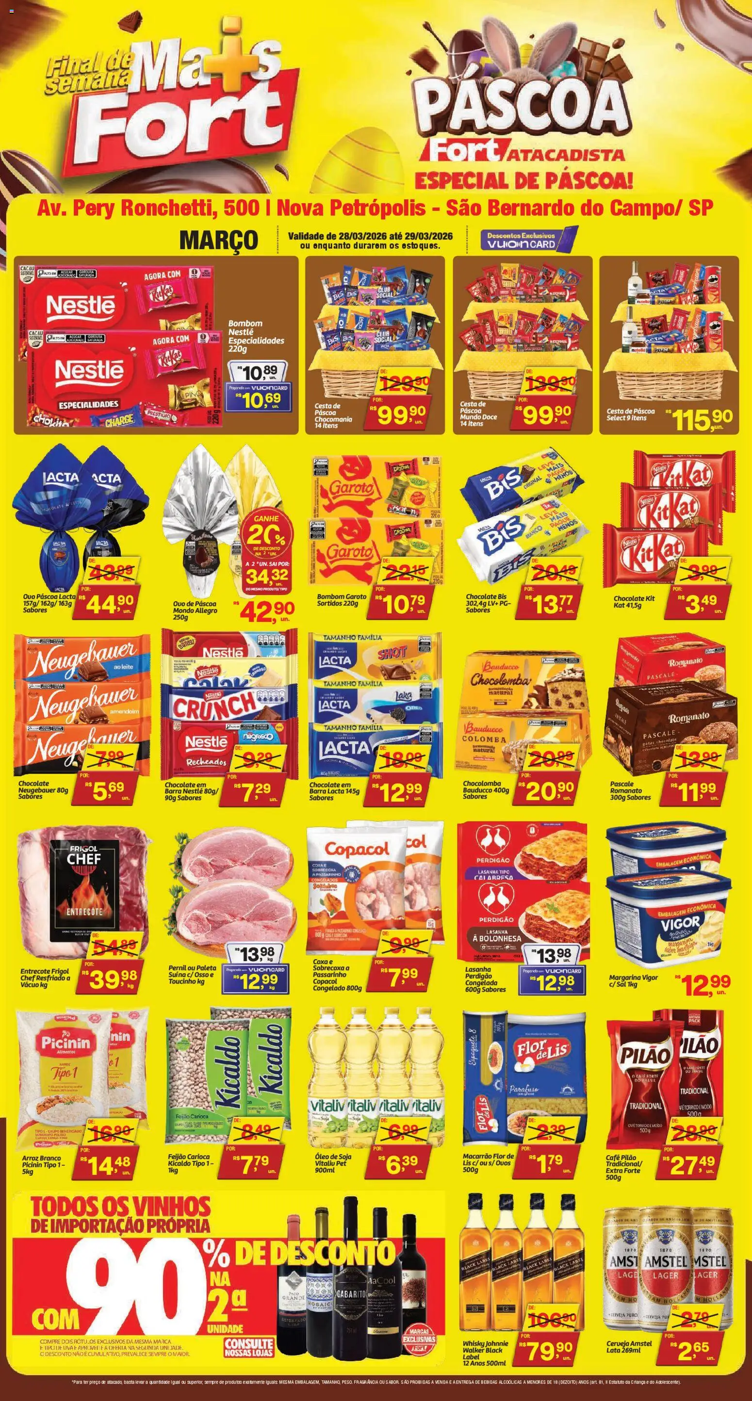 Fort Atacadista Folheto - válido de 28.03.2026 | Página: 1 | Produtos: Amendoim, Fragrância, Arroz, Sal