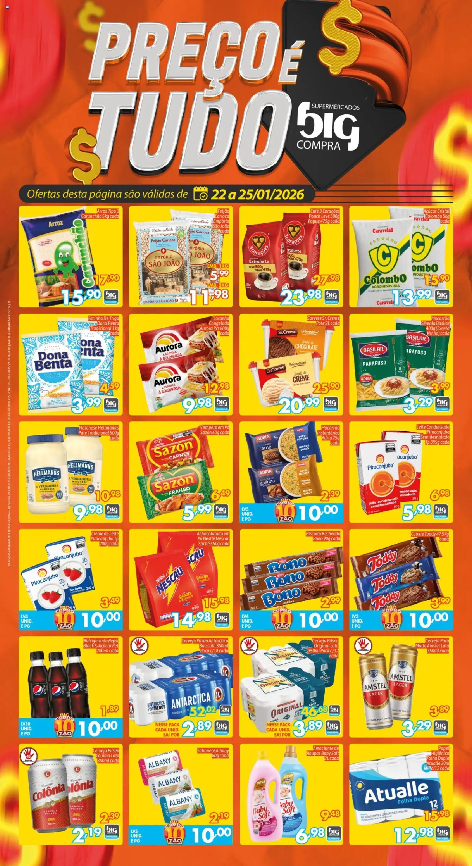 Big Compra Folheto - válido de 22.01.2026 | Página: 1 | Produtos: Biscoito, Farinha de trigo, Refrigerante, Amaciante