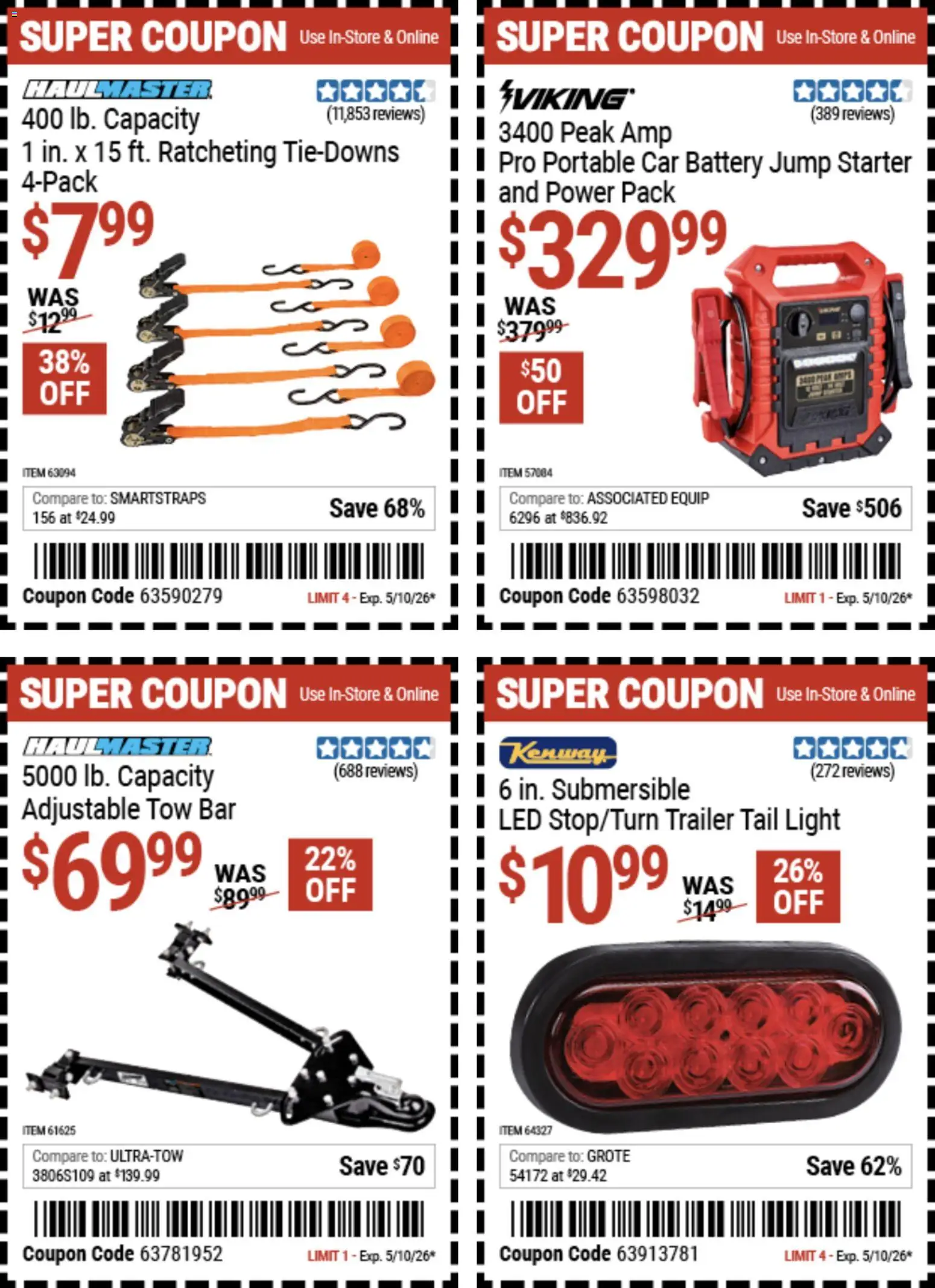Harbor Freight Weekly Ad - valid from 27.04.2026 | Page: 9 | Products: Battery, Car Battery, Starter