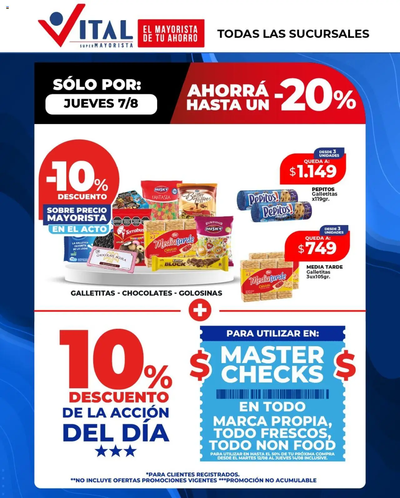 Vital - Sólo por Jueves │ válido desde el 07.08.2025 | Página: 2 | Productos: Sobre, Galletitas, Leche, Golosinas