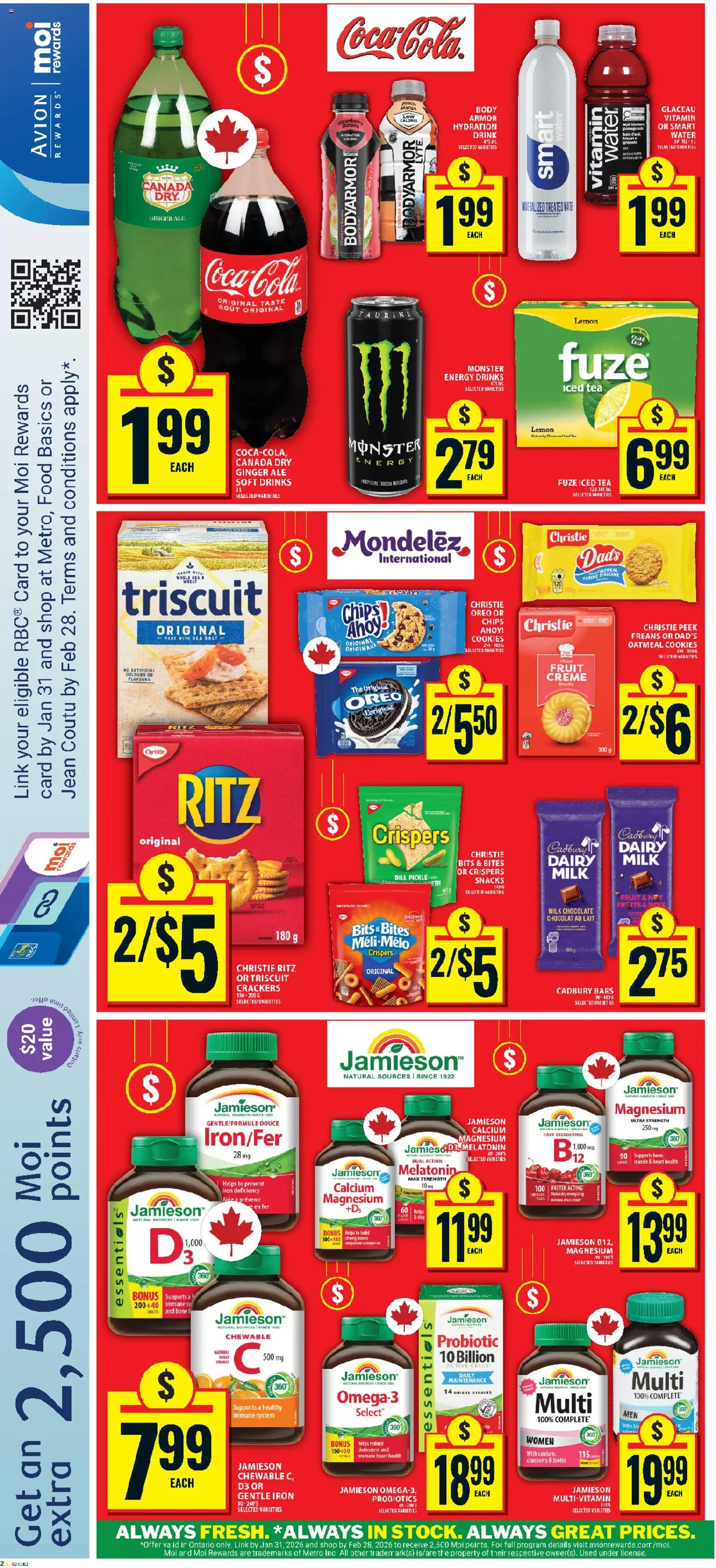 Food Basics flyer valid from 22.01.2026 | Page: 5 | Products: Tea, Chips, Iron, Chocolate