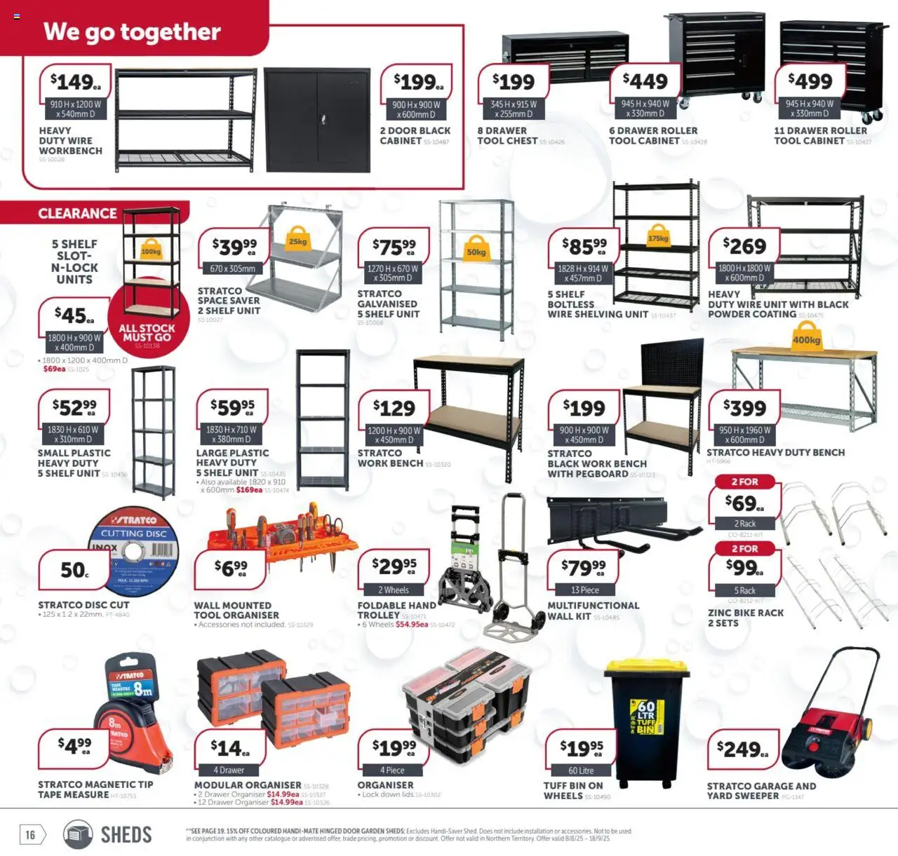 Stratco catalogue - valid from 08.08.2025 | Page: 16 | Products: Shelf, Trolley, Bench, Zinc