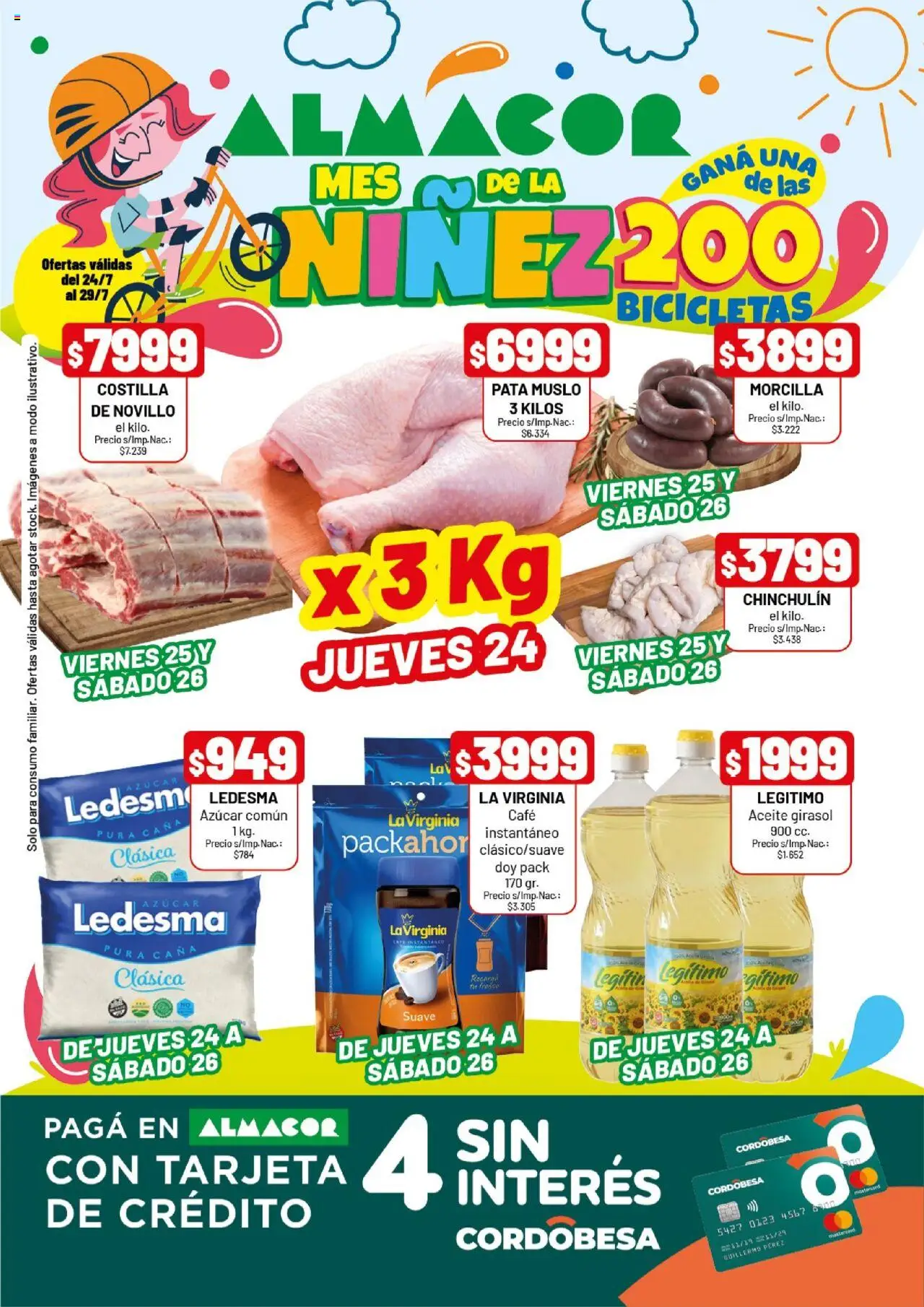 Almacor catálogo │ válido desde el 24.07.2025 | Página: 1 | Productos: Azucar, Aceite, Frasco, Café