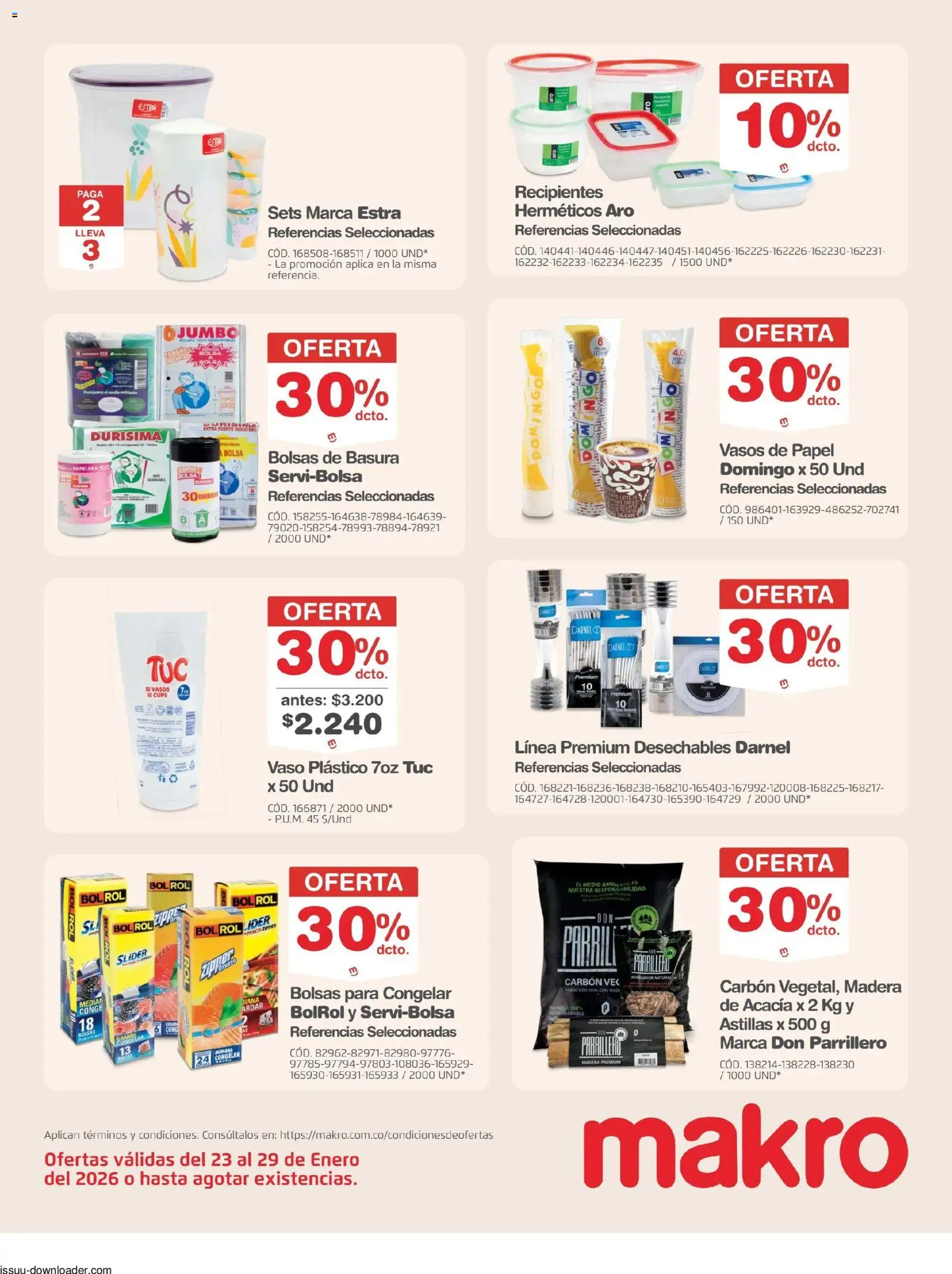 Makro revista - valida desde el 23.01.2026 | Página: 20 | Productos: Vasos, Bolsa