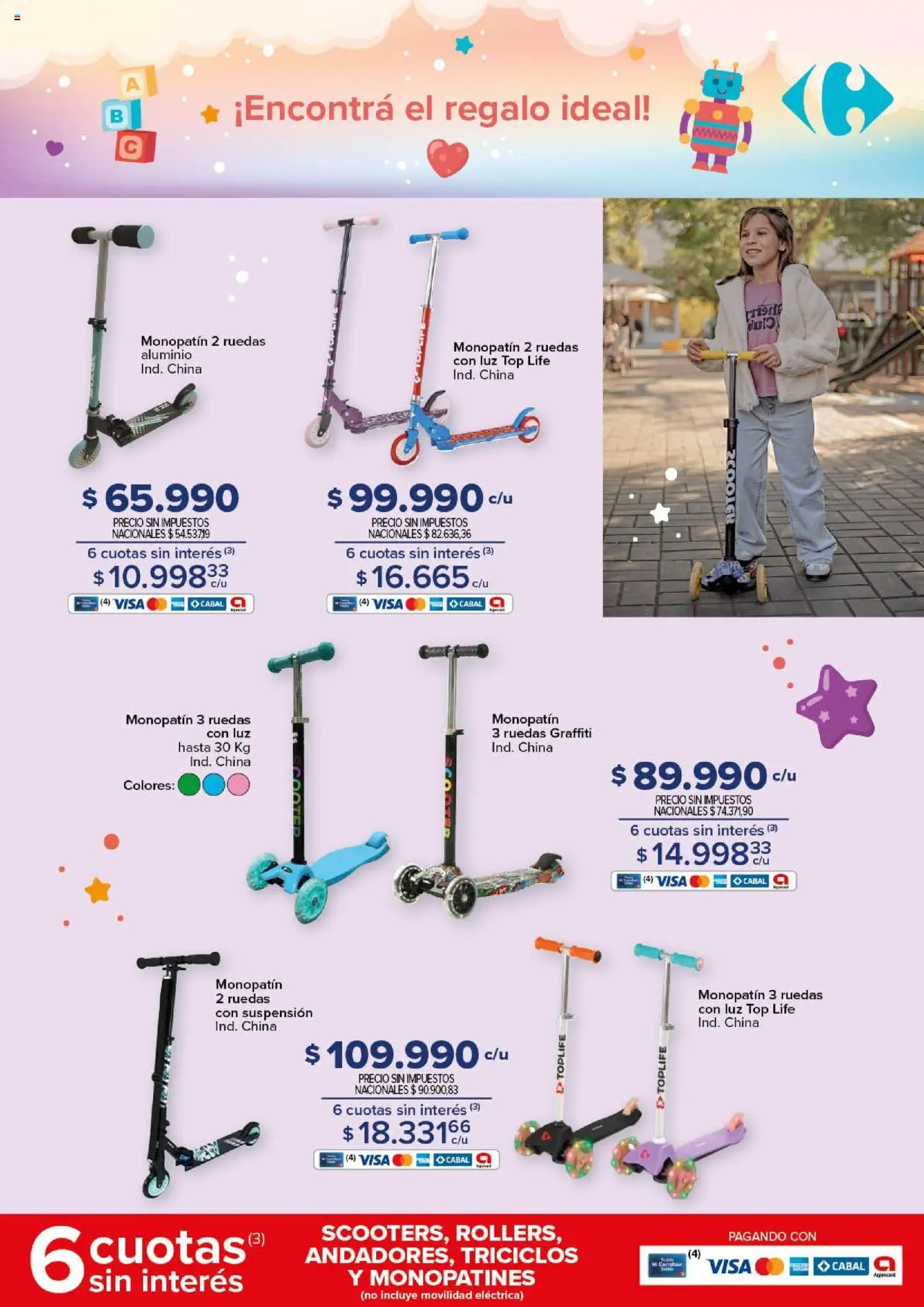 Carrefour - Día de la Niñez │ válido desde el 30.07.2025 | Página: 31 | Productos: Monopatin, Top