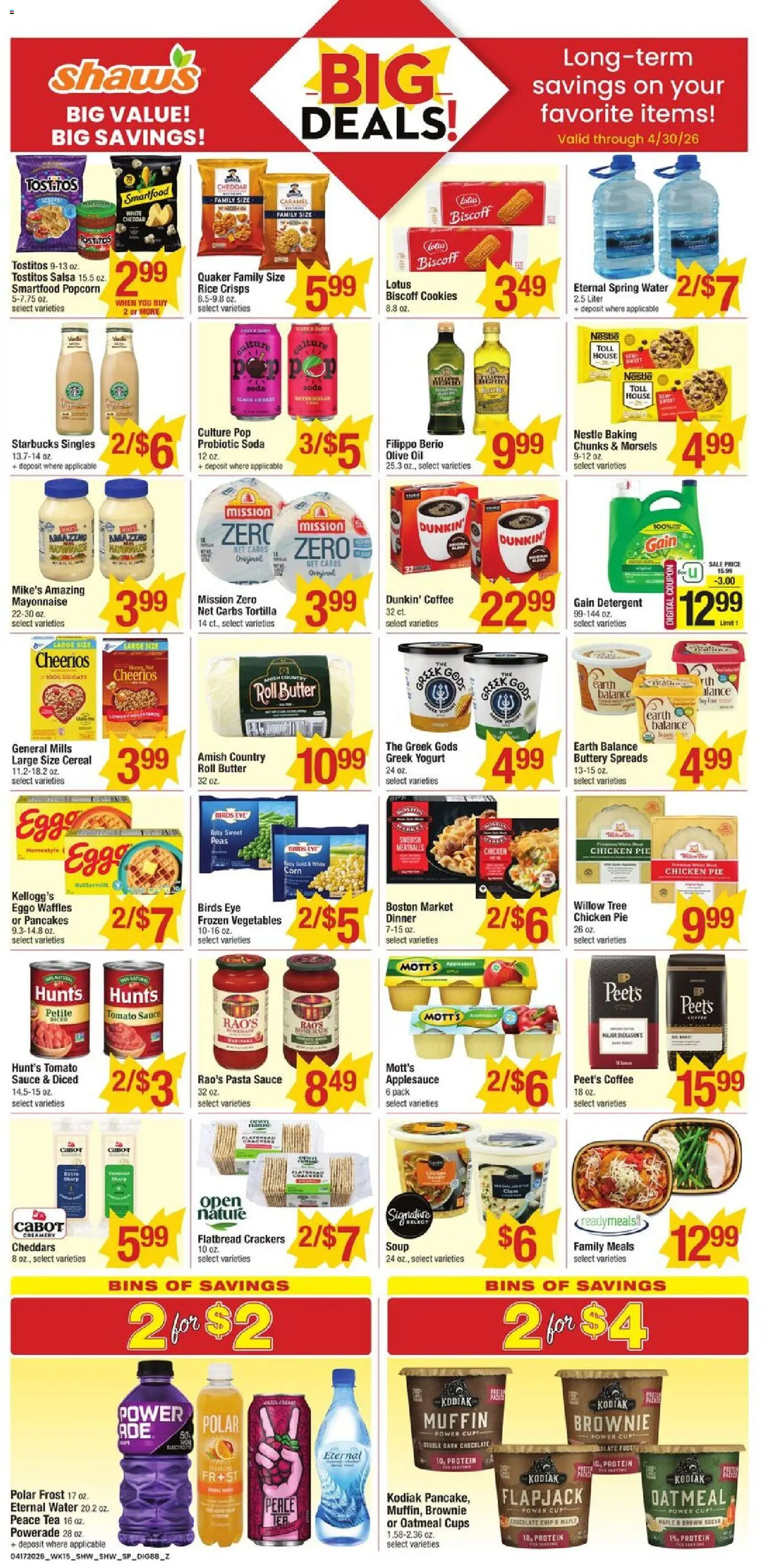 Shaw's Weekly Ad - MA - valid from 17.04.2026 | Page: 8 | Products: Coffee, Chocolate, Rice, Water