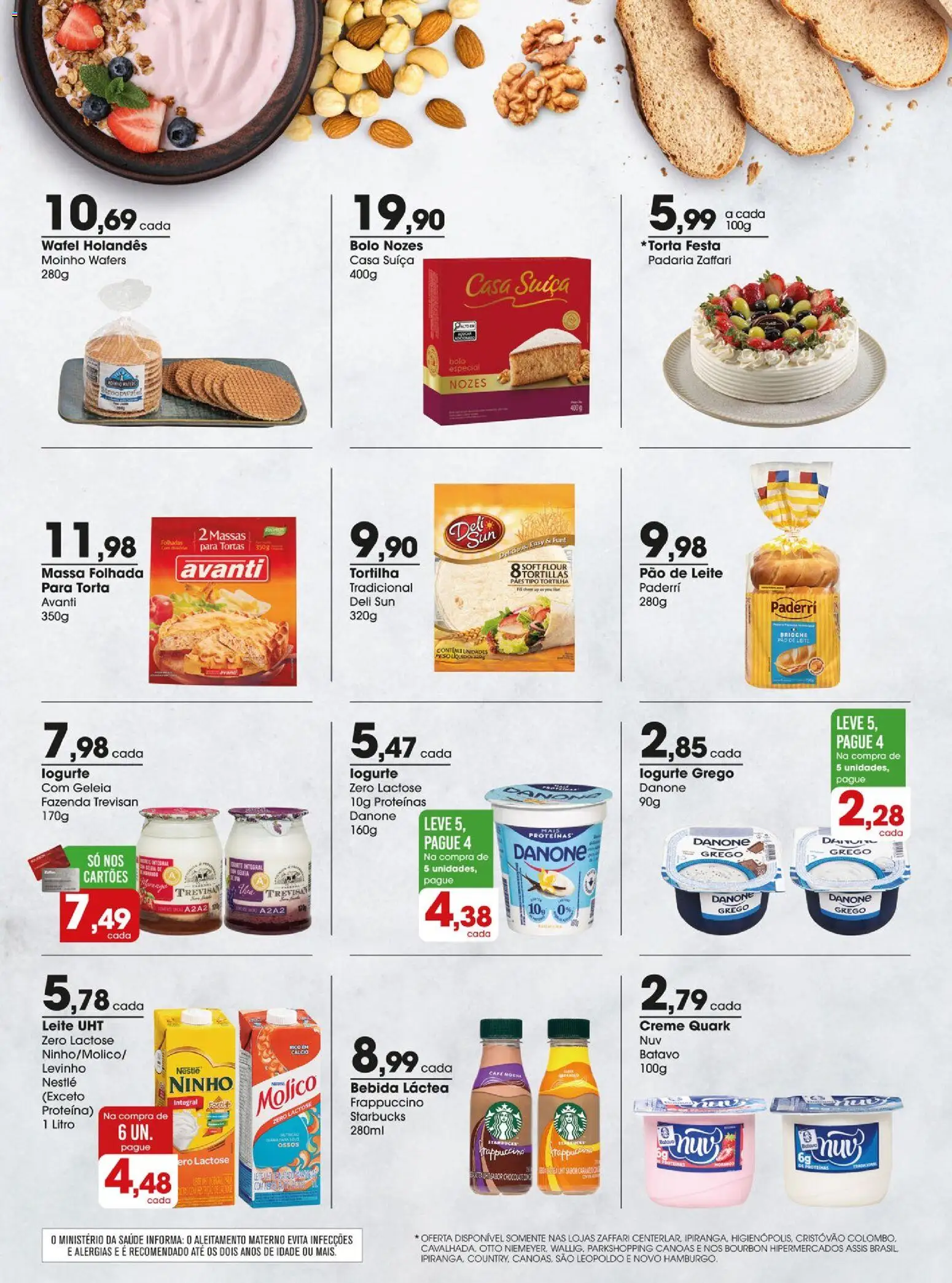 Zaffari Folheto - válido de 16.12.2025 | Página: 11 | Produtos: Pão, Geleia, Creme, Bebida