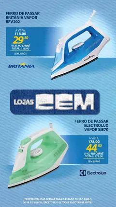 Lojas Cem Folheto - válido de 18.08.2025 | Página: 59 | Produtos: Ferro, Ferro de passar, Carne