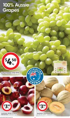 Preview of Coles Catalogue  - valid from 04.02.2026 | Page: 22 | Products: Grapes, Rockmelon
