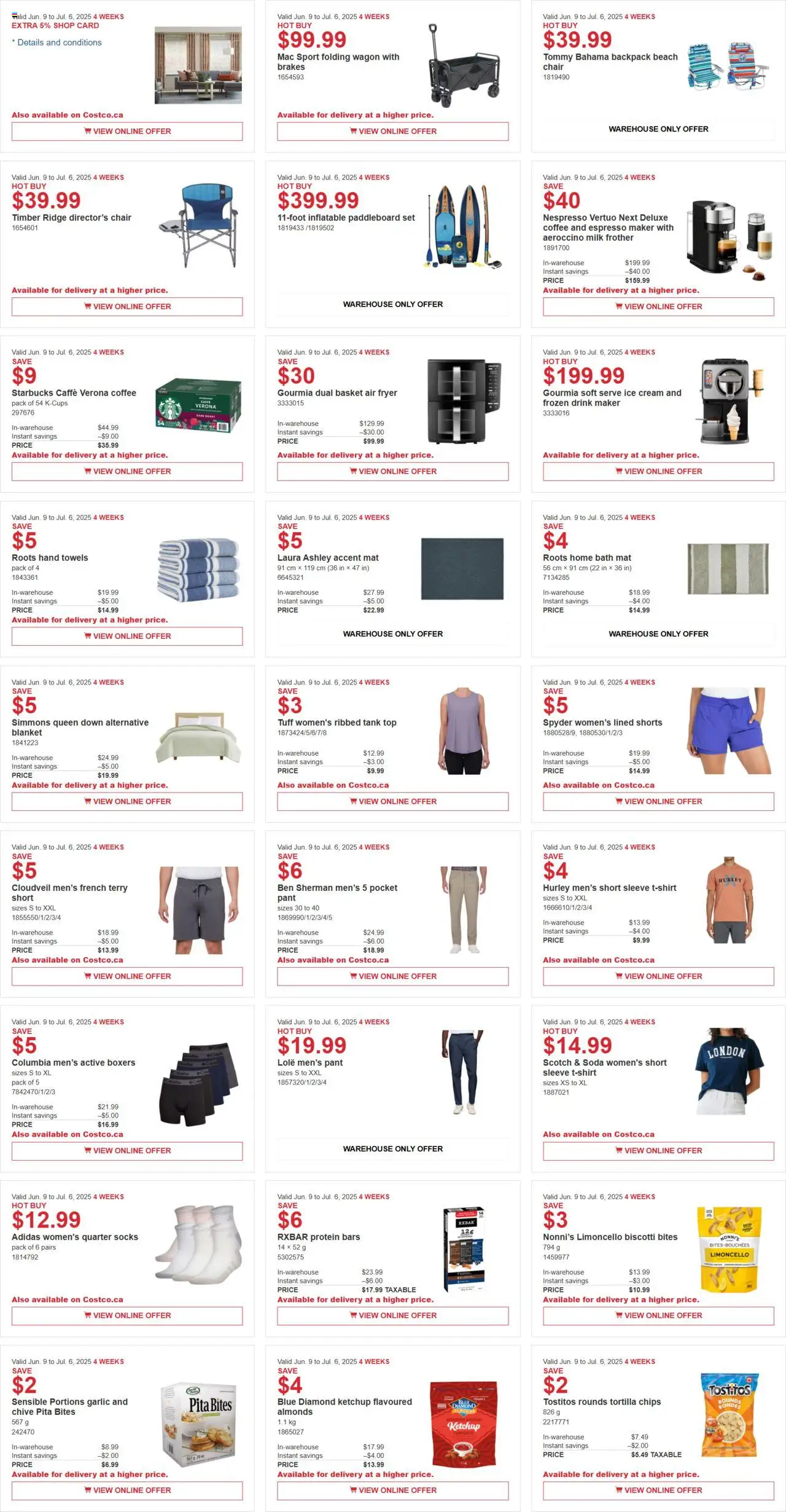 Costco flyer valid from 09.06.2025 | Page: 2 | Products: Ridge, Bath, Tshirt, Socks