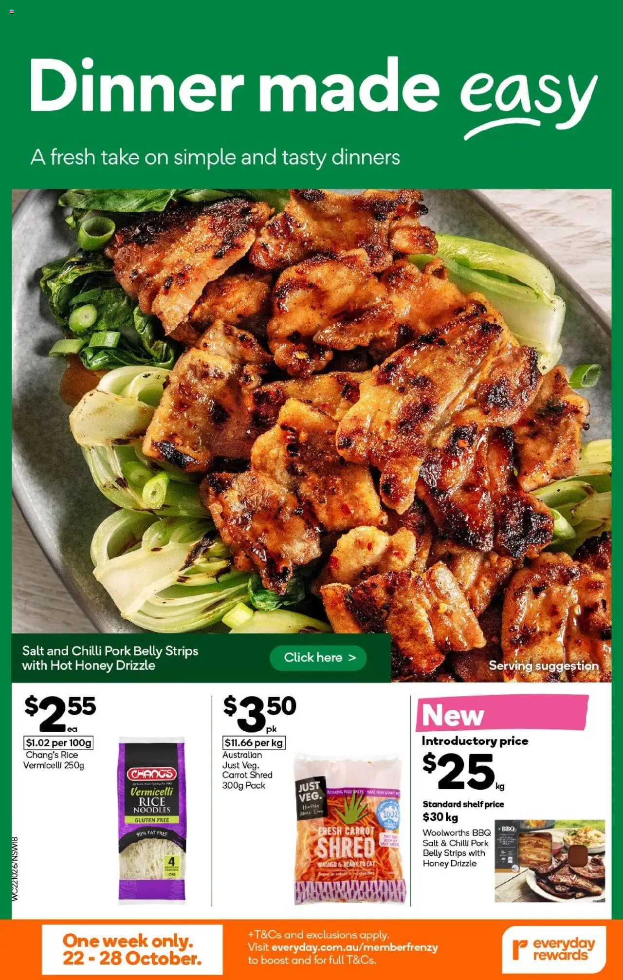 Woolworths catalogue - valid from 22.10.2025 | Page: 18 | Products: Honey, Pork, Rice, Salt